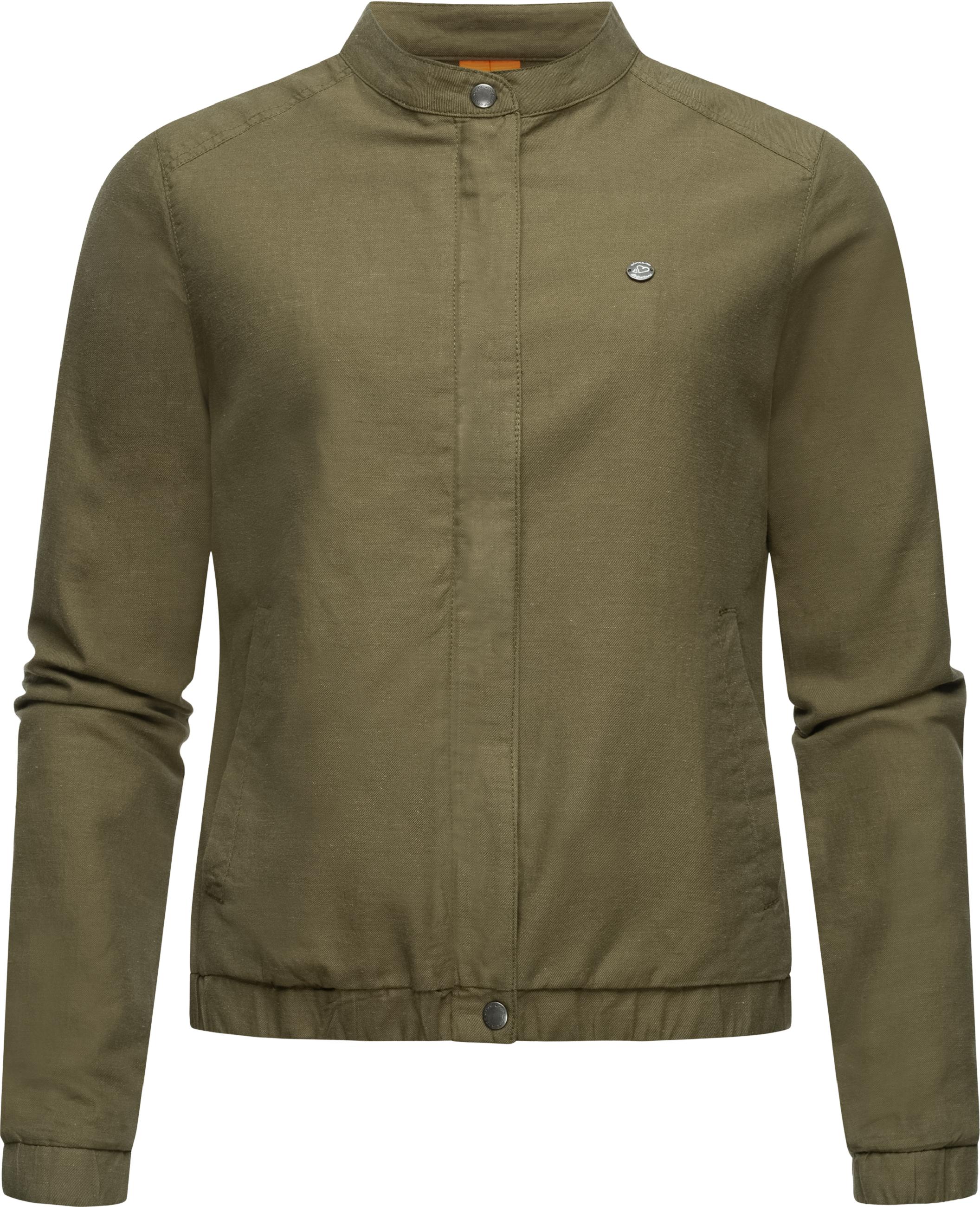 Leichte Leinen Sommerjacke "Malawi Linen" Dark Olive