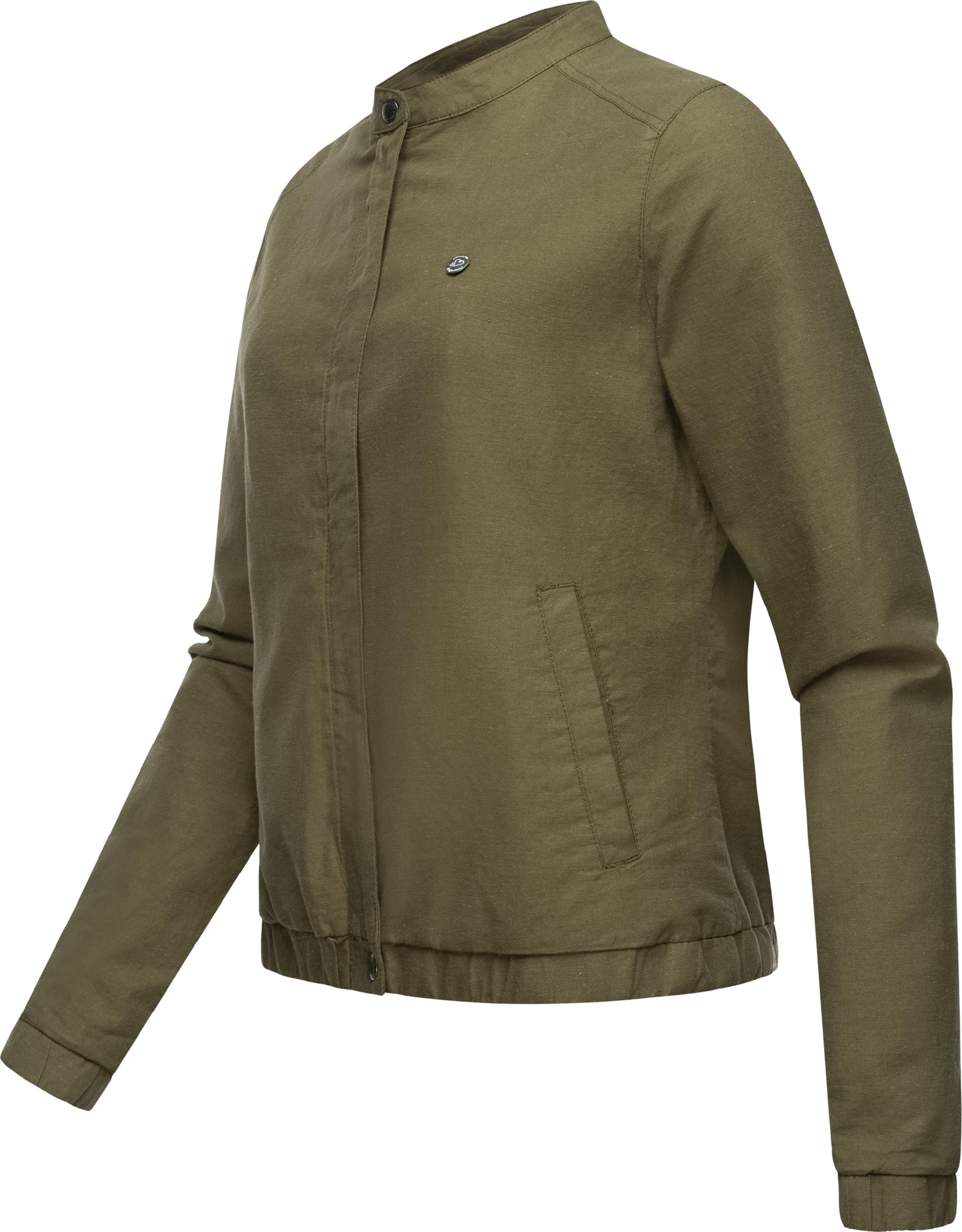 Leichte Leinen Sommerjacke "Malawi Linen" Dark Olive