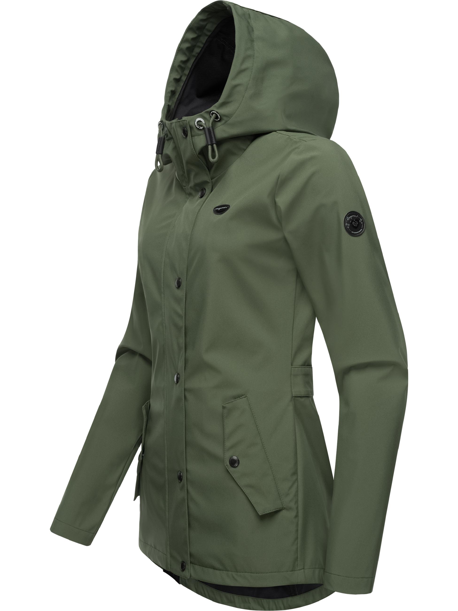 wasserdichte Softshelljacke mit Kapuze "Margge Shell" Dark Olive