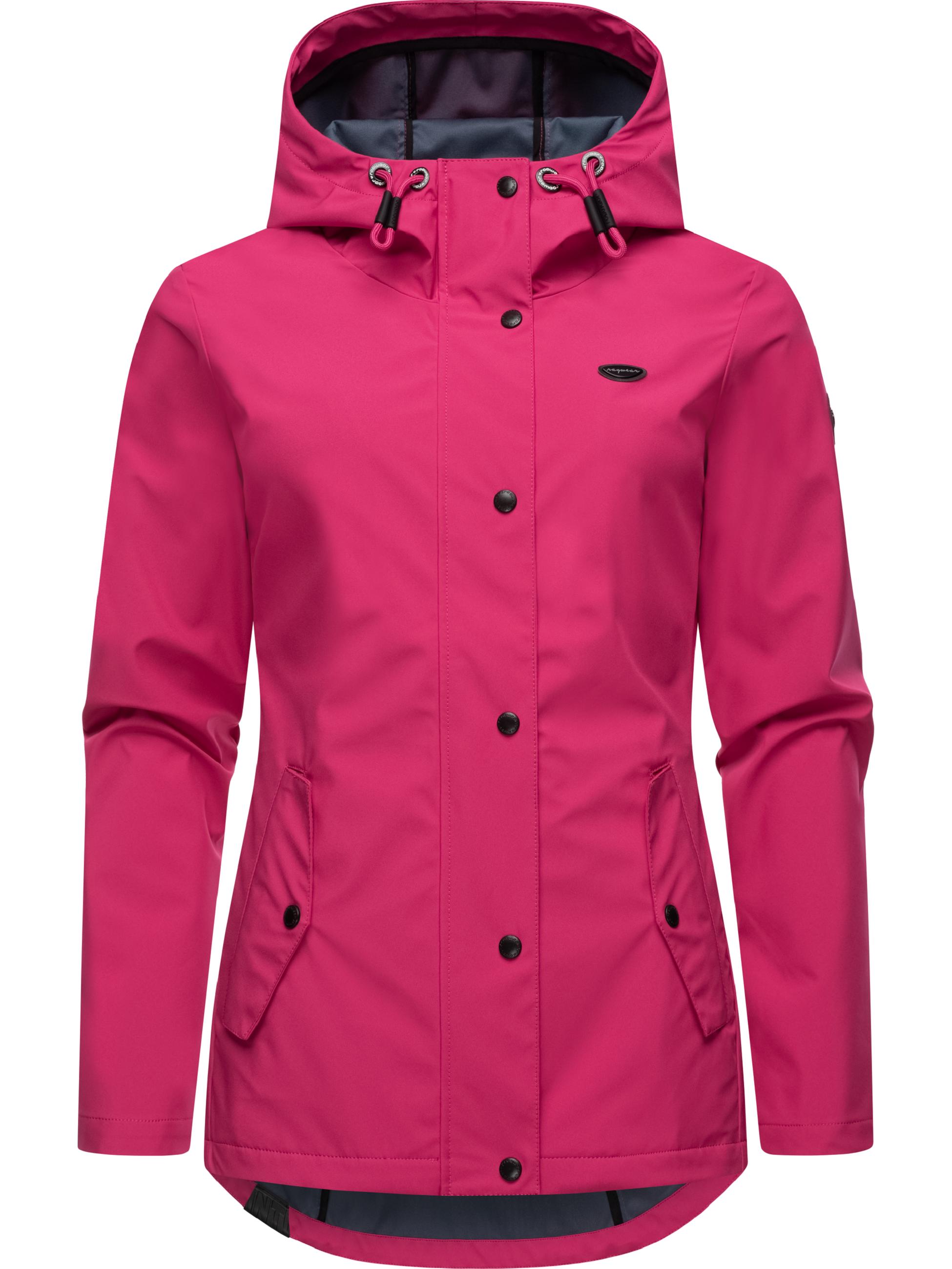 wasserdichte Softshelljacke mit Kapuze "Margge Shell" Magenta