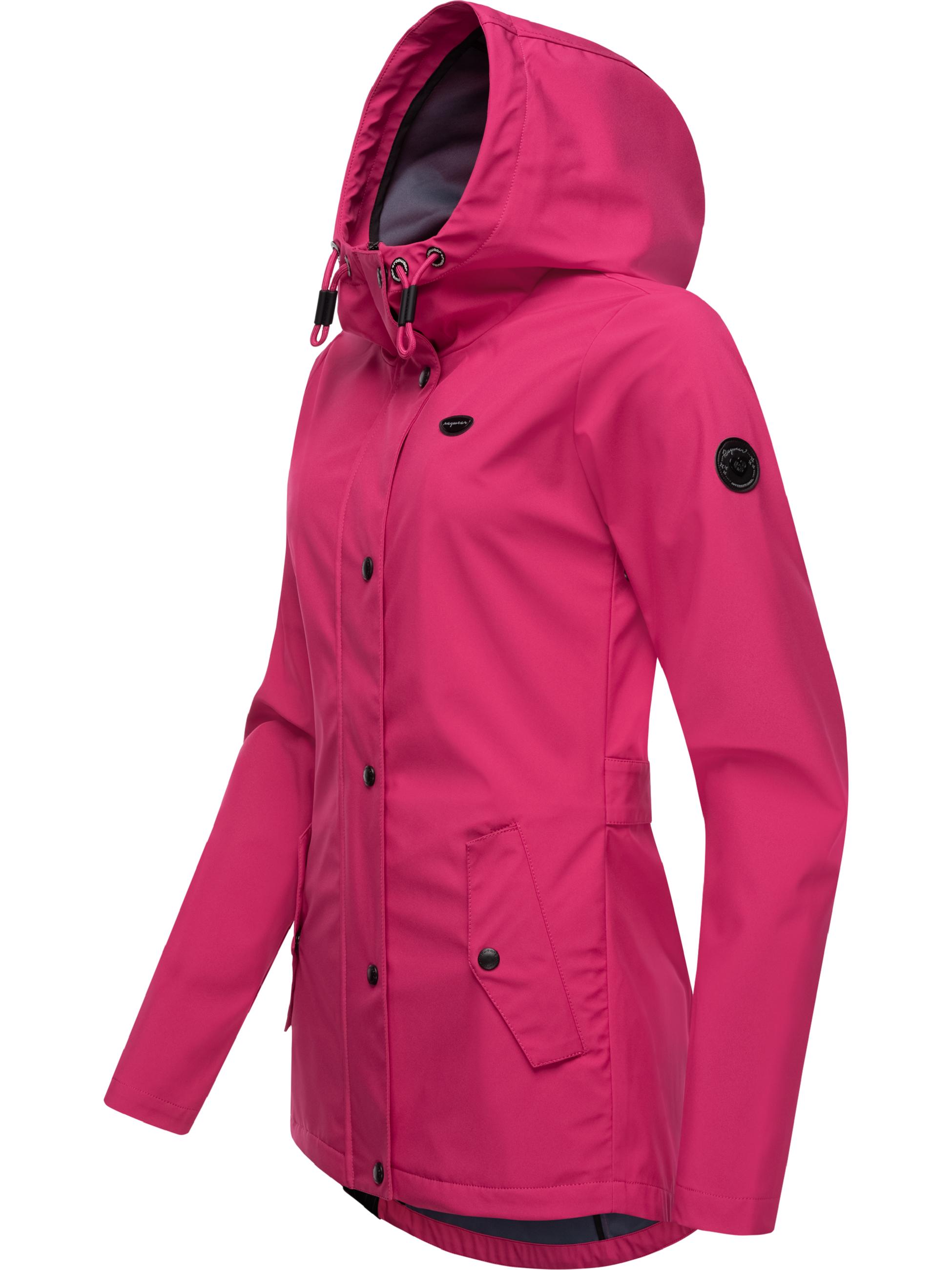 wasserdichte Softshelljacke mit Kapuze "Margge Shell" Magenta