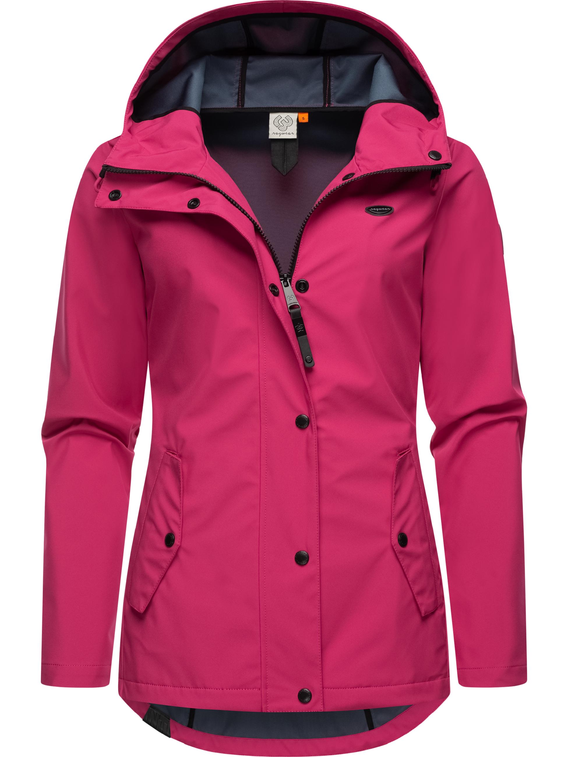 wasserdichte Softshelljacke mit Kapuze "Margge Shell" Magenta