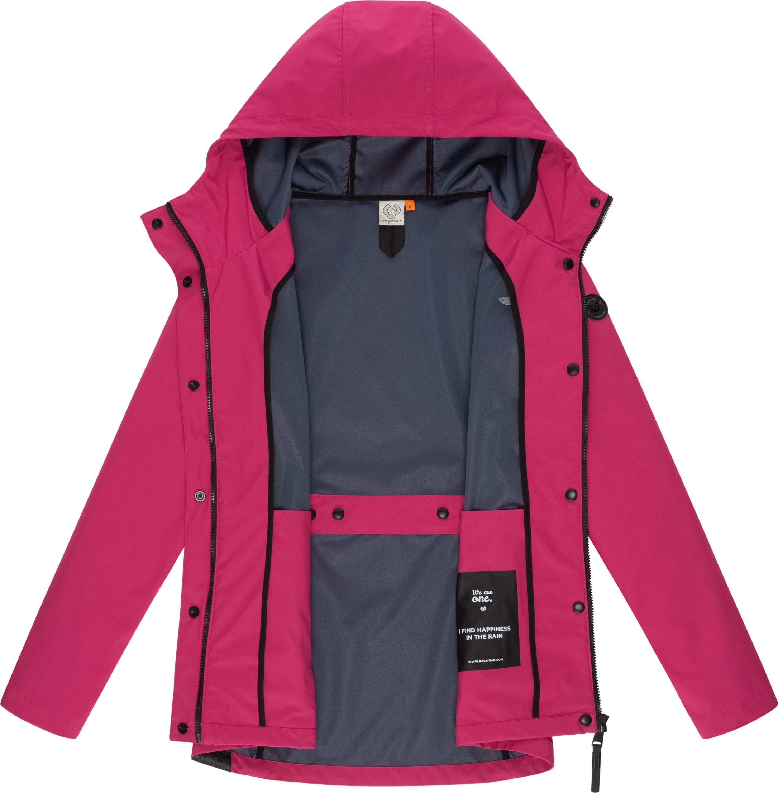 wasserdichte Softshelljacke mit Kapuze "Margge Shell" Magenta