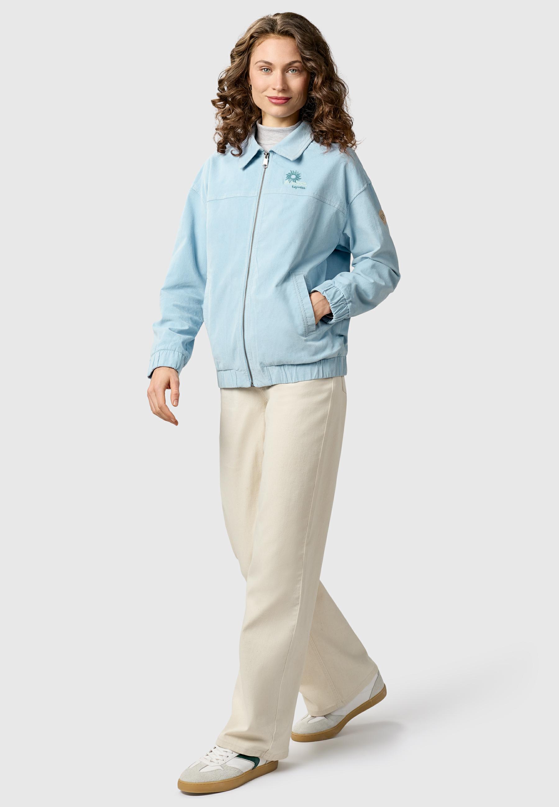 Lässige Kordjacke mit Hemdkragen "Melvene Cordy" Arctic Blue