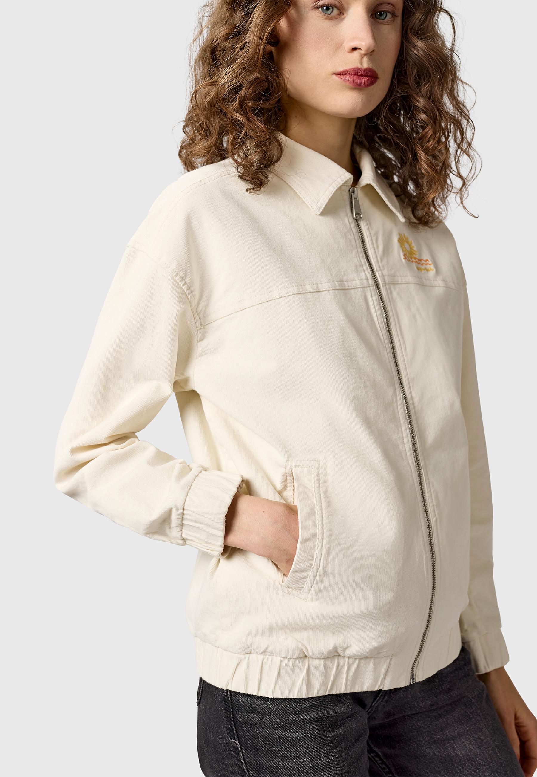 Lässige Kordjacke mit Hemdkragen "Melvene Cordy" Ivory