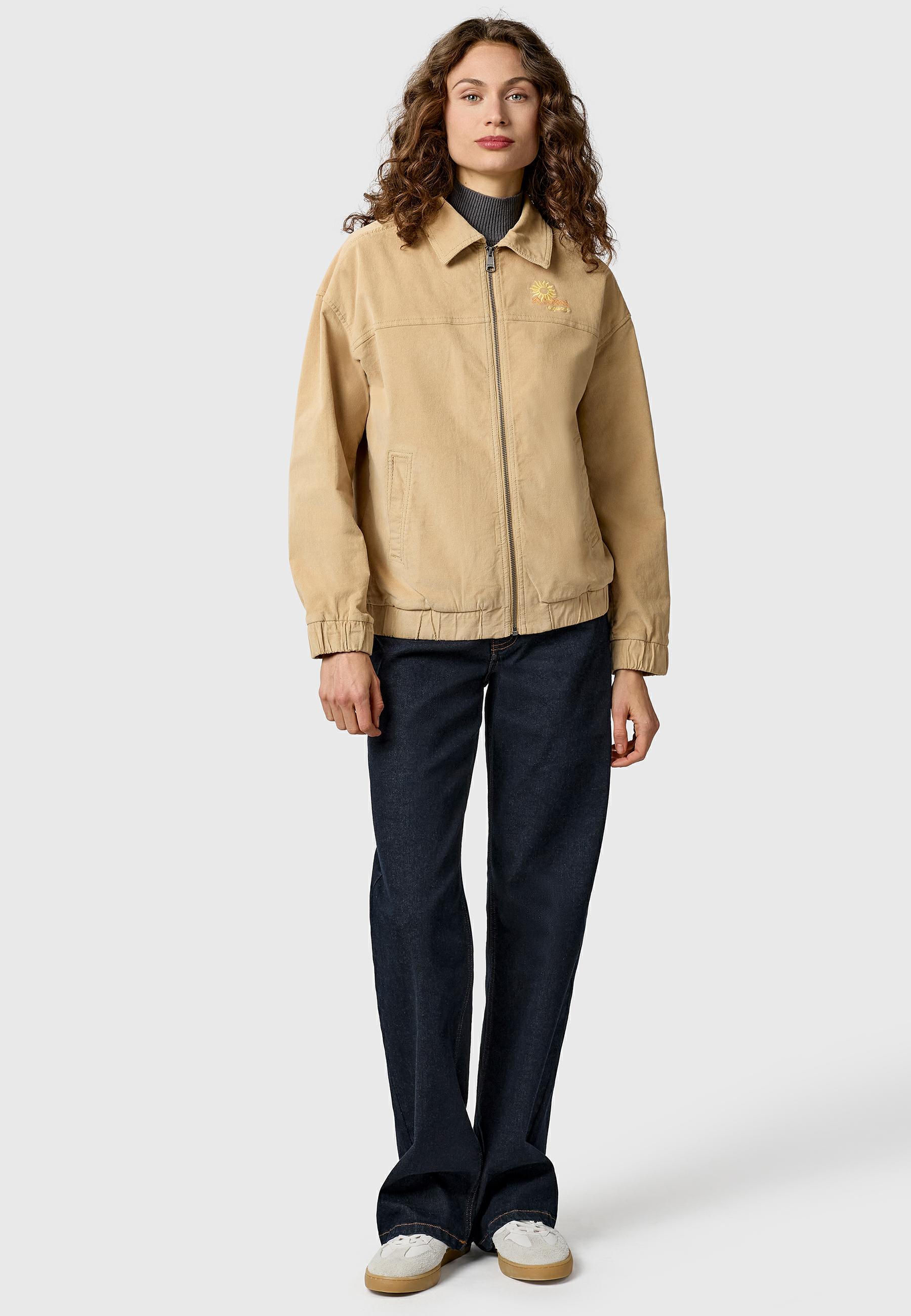 Lässige Kordjacke mit Hemdkragen "Melvene Cordy" Sand