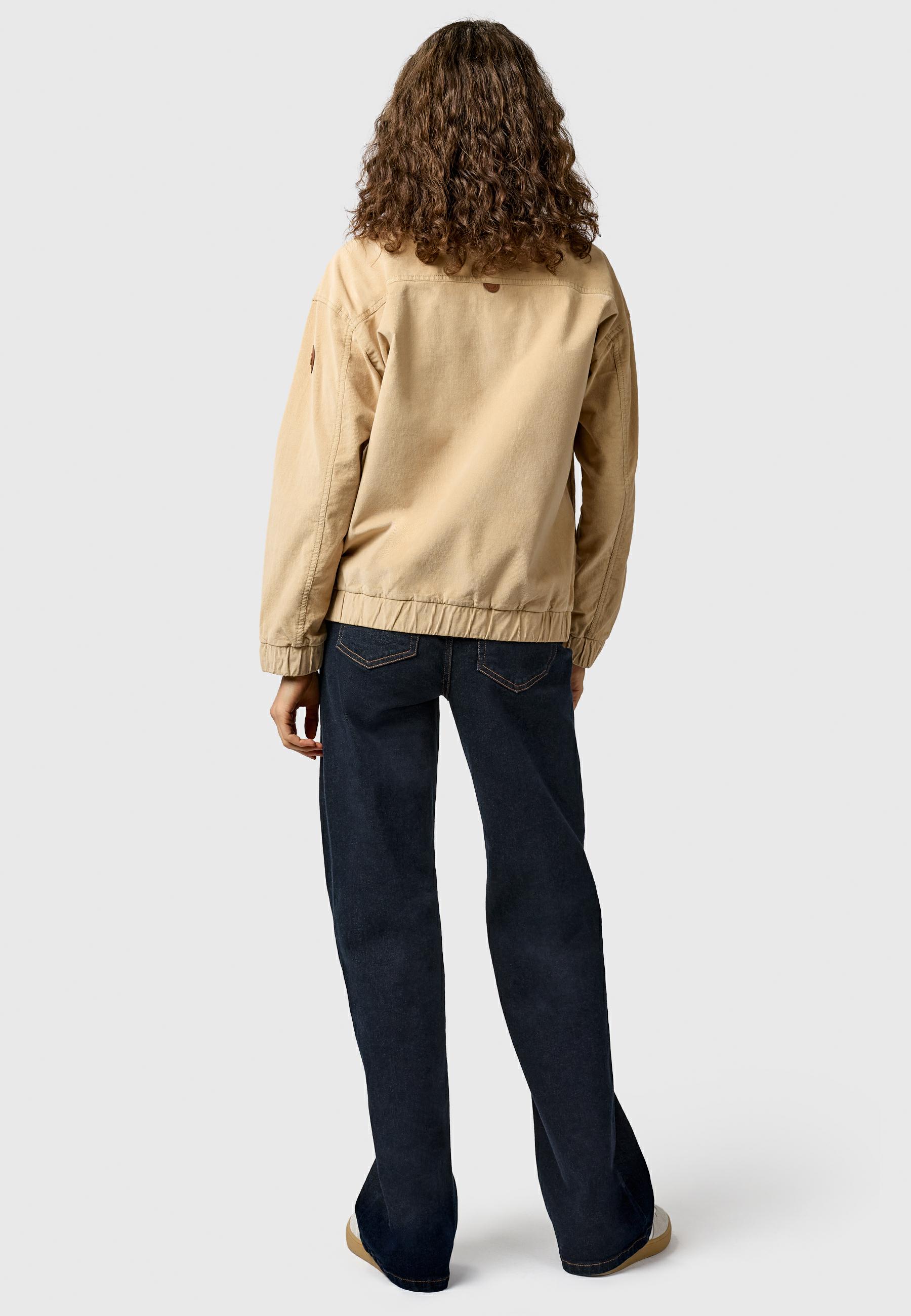 Lässige Kordjacke mit Hemdkragen "Melvene Cordy" Sand