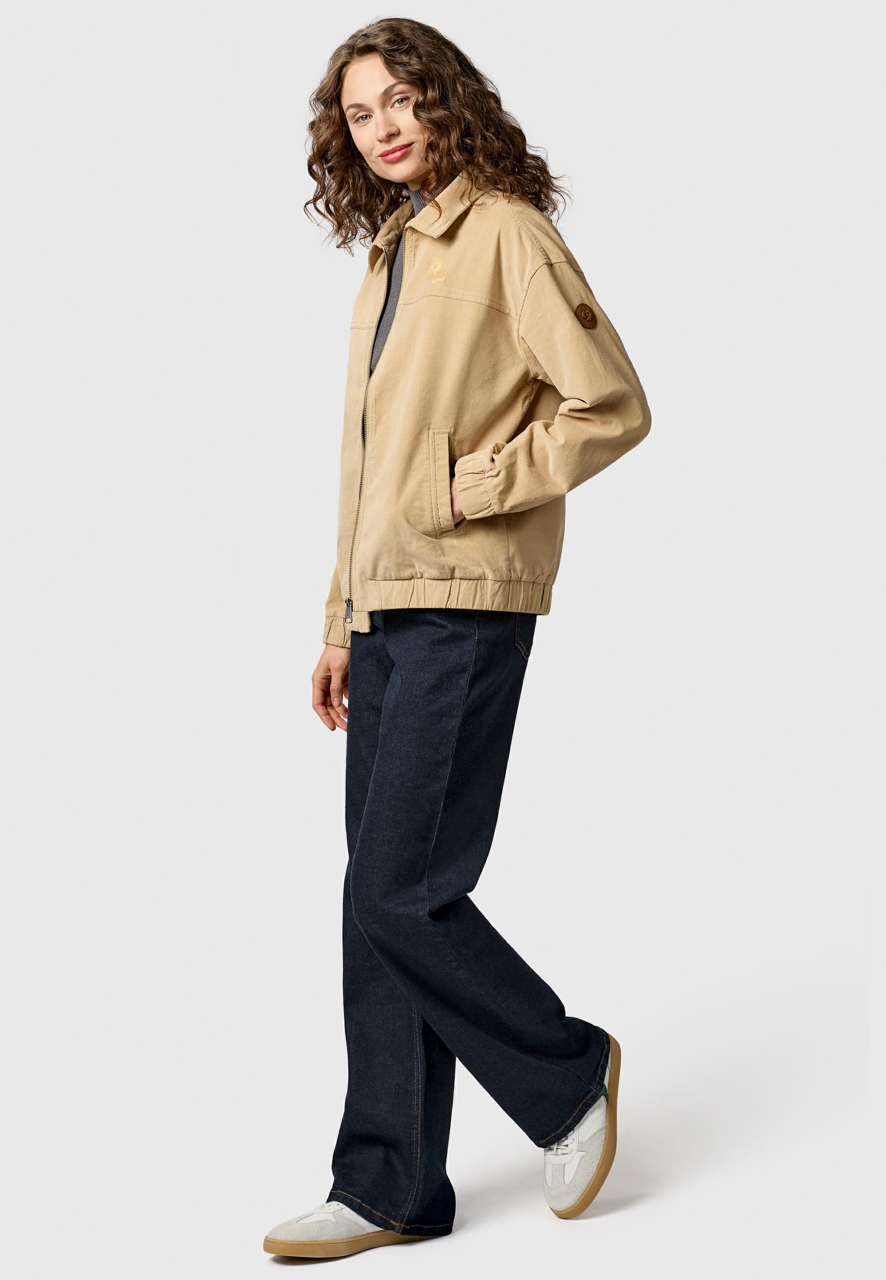 Lässige Kordjacke mit Hemdkragen "Melvene Cordy" Sand