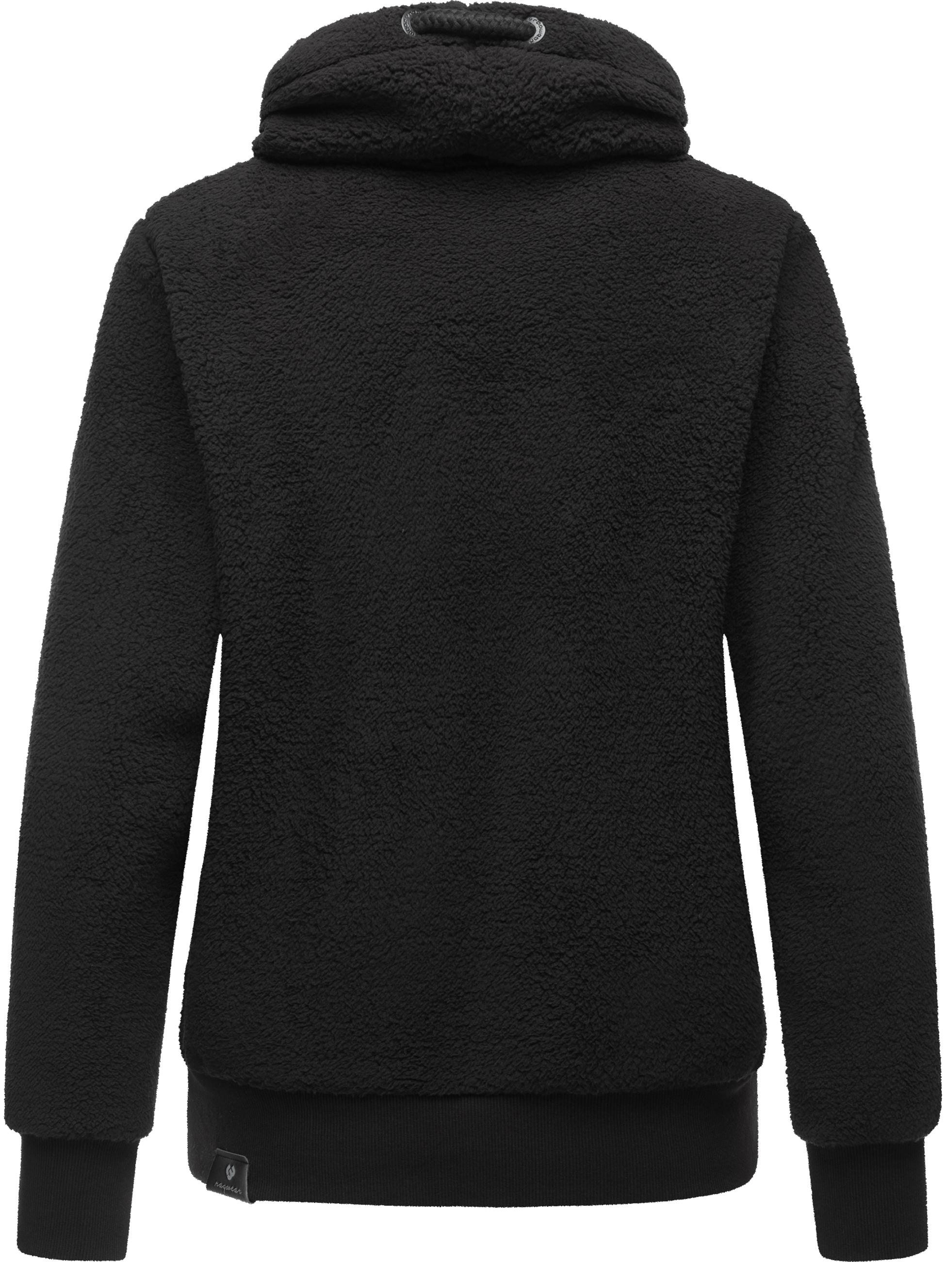 Sweatshirt in Teddy-Optik "Menny" Black