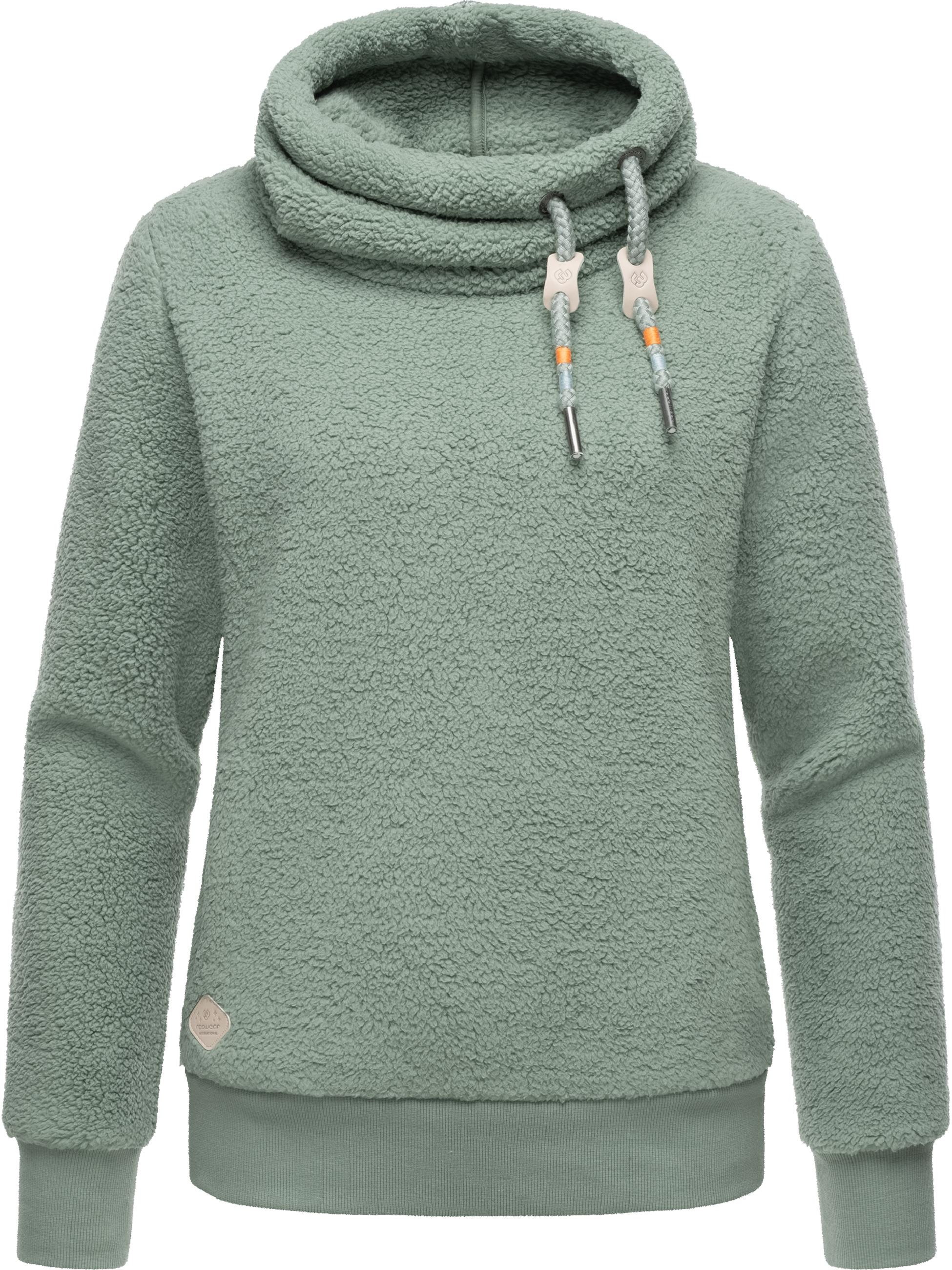 Sweatshirt in Teddy-Optik "Menny" Dusty Green