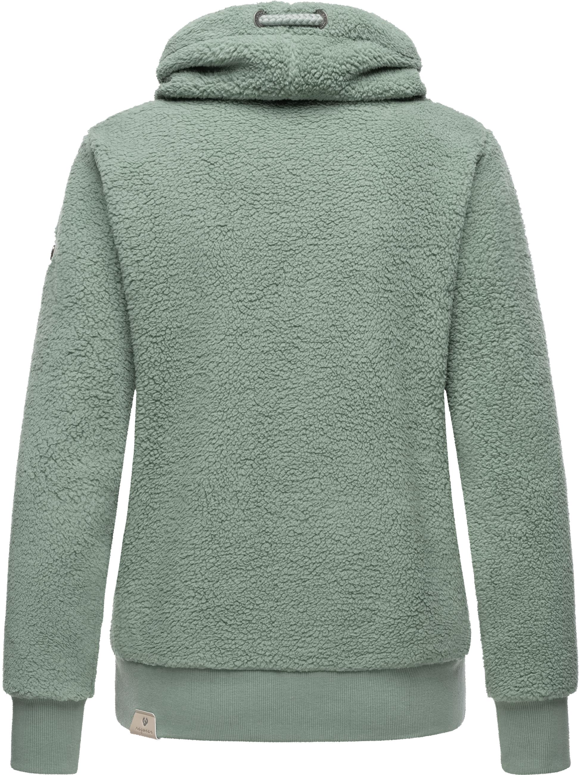 Sweatshirt in Teddy-Optik "Menny" Dusty Green