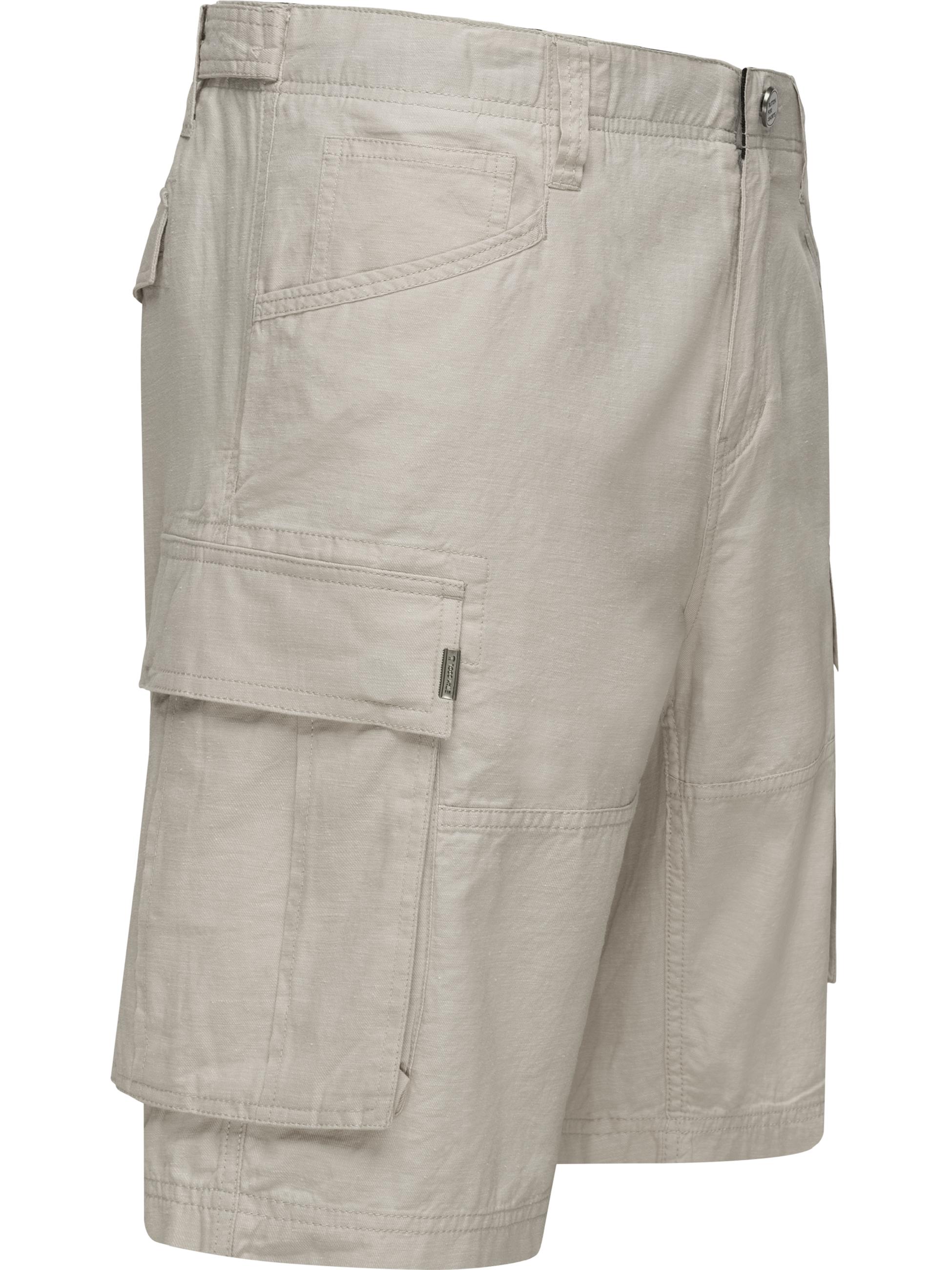 Kurze Leinenhose in Cargo-Optik "Merly Linen" Bone