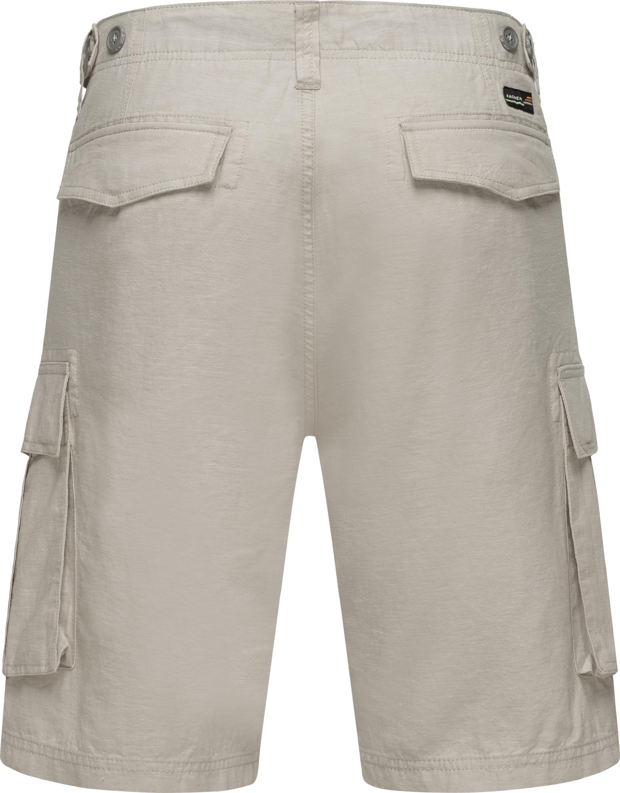 Kurze Leinenhose in Cargo-Optik "Merly Linen" Bone