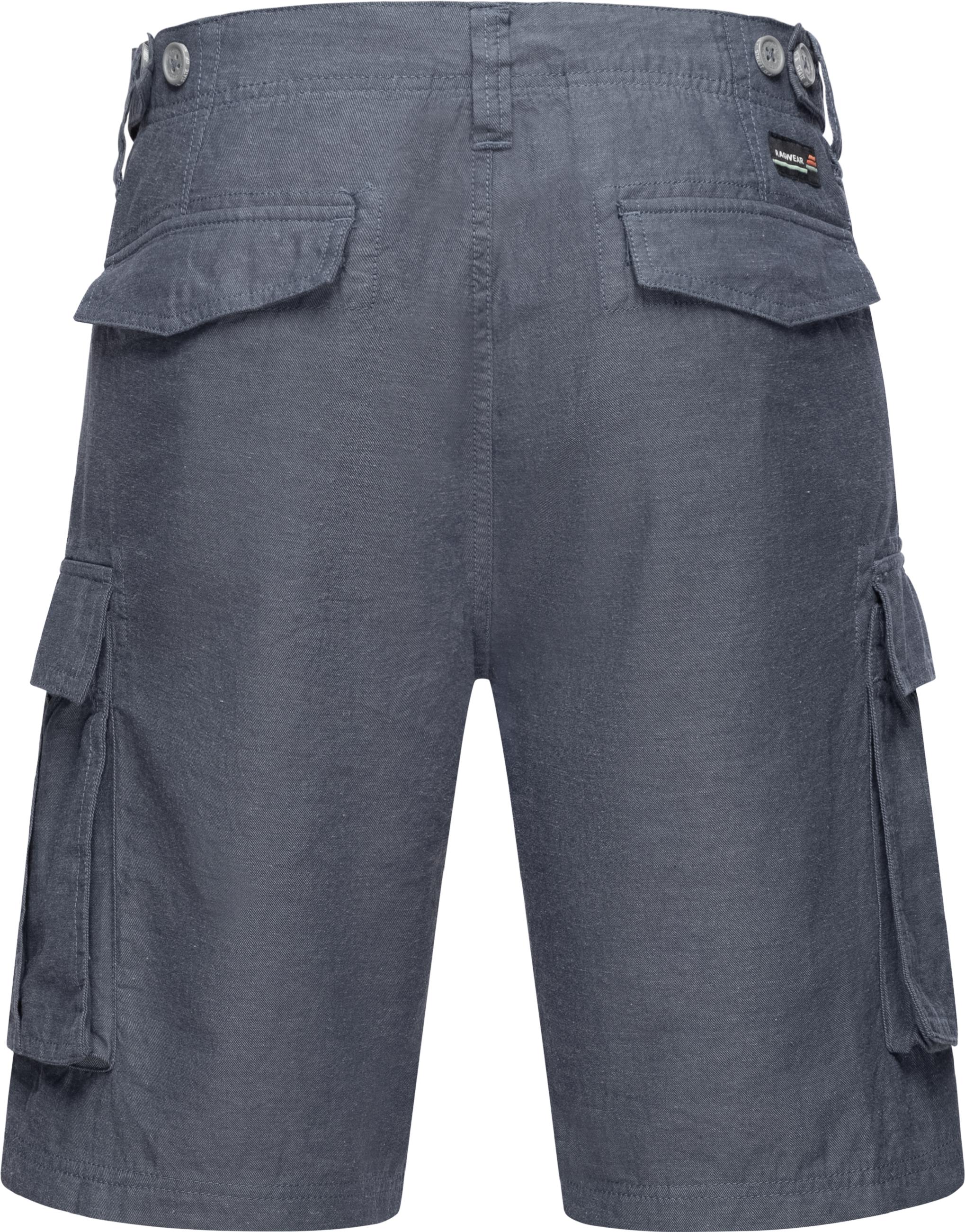 Kurze Leinenhose in Cargo-Optik "Merly Linen" Indigo Blue