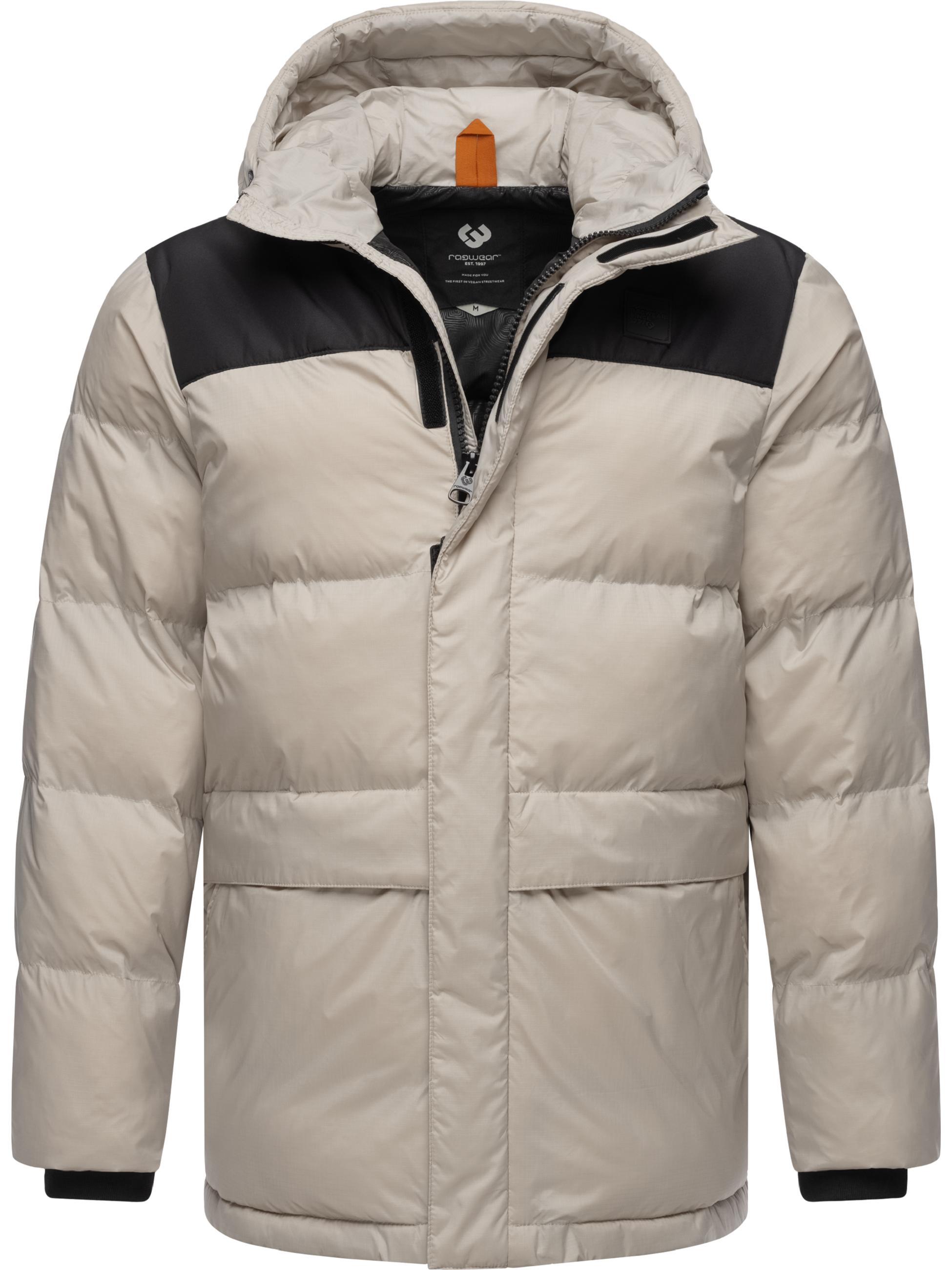 Warme Winter Steppjacke mit Kapuze "Mikkesh" Zinc