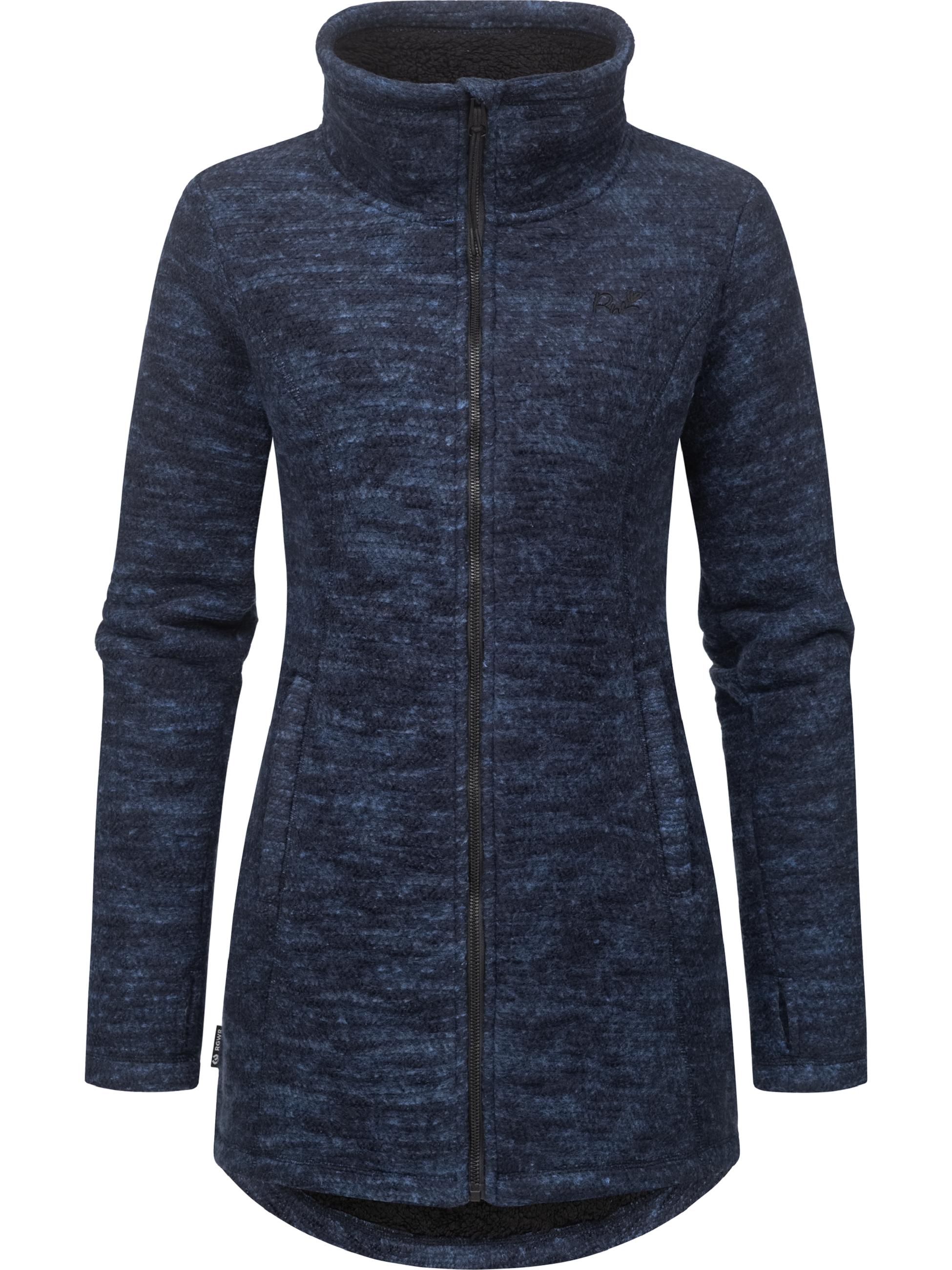 Kuschelige Strickjacke mit Kapuze "Miram Melange" Navy