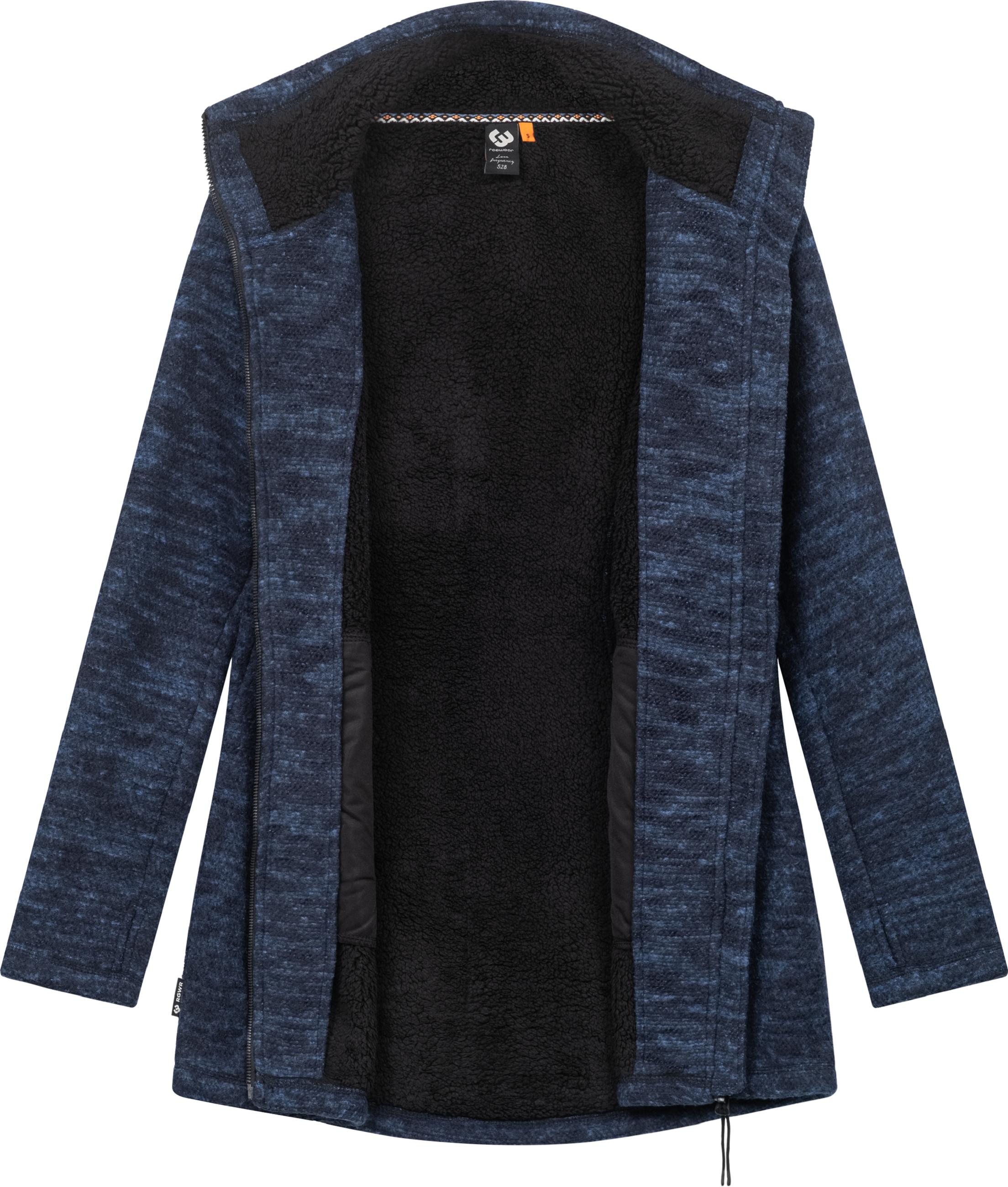 Kuschelige Strickjacke mit Kapuze "Miram Melange" Navy