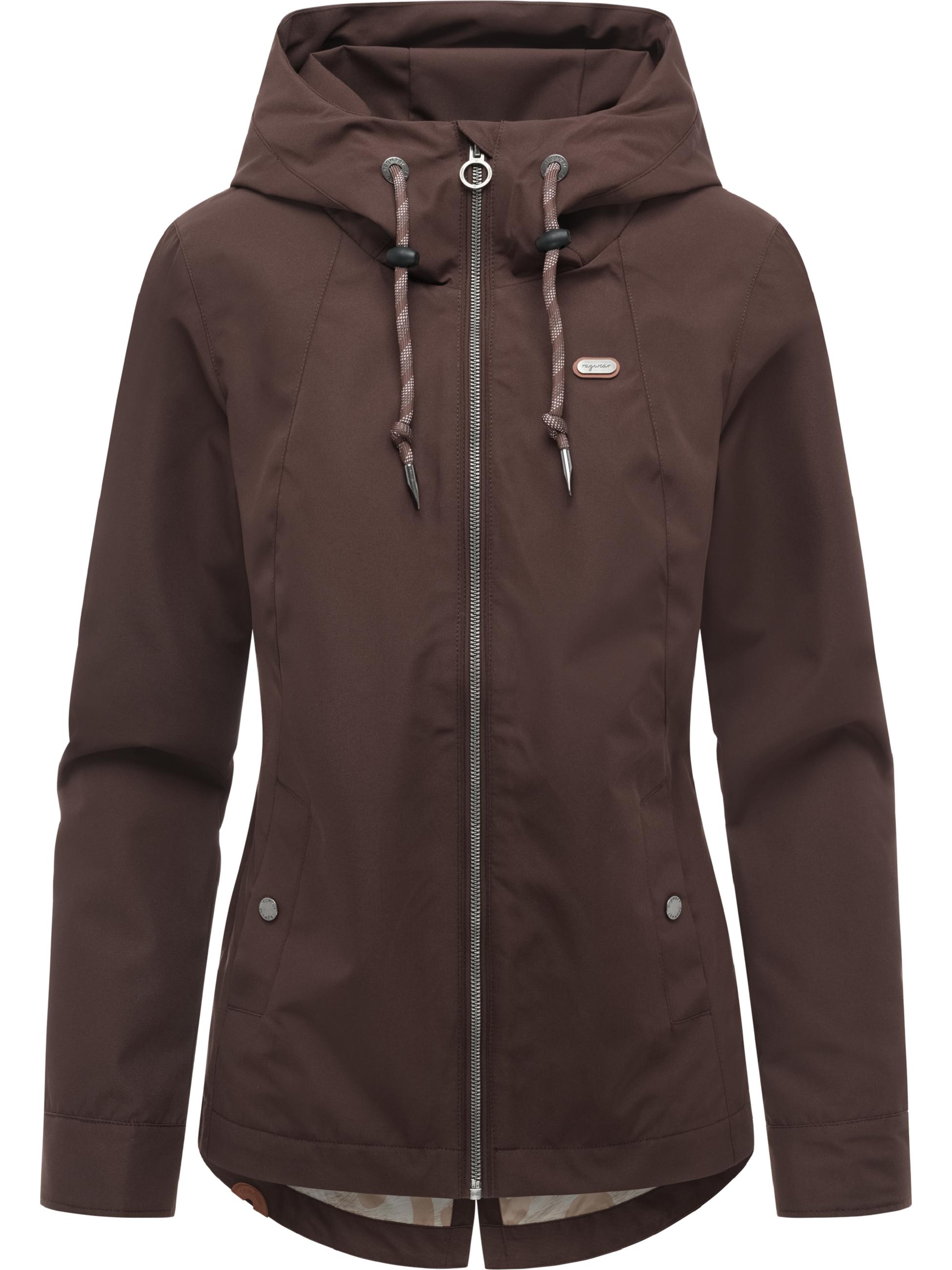 Wasserdichte Übergangsjacke mit Kapuze Monadde Dark Choco