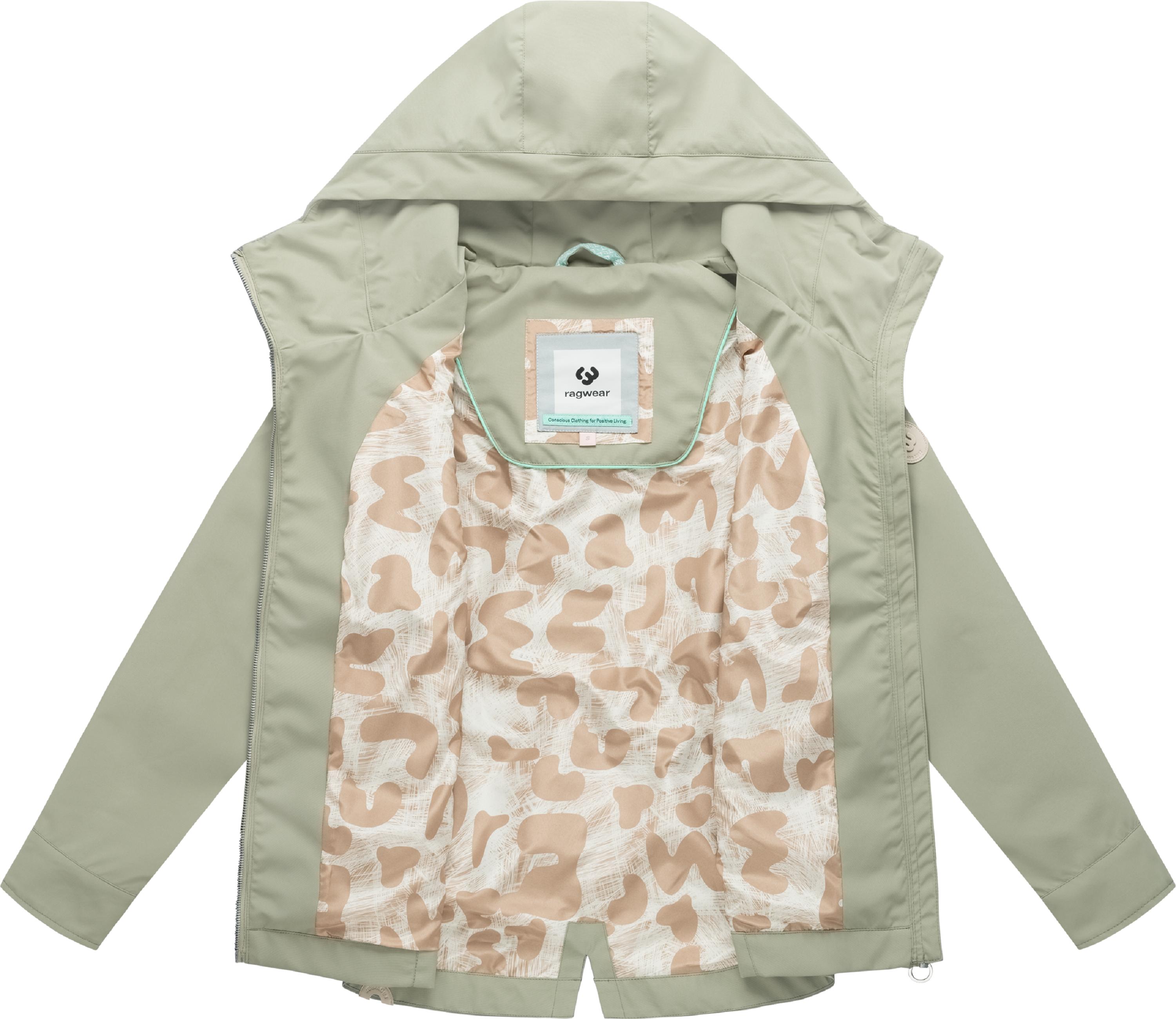 Wasserdichte Übergangsjacke mit Kapuze Monadde Dusty Olive