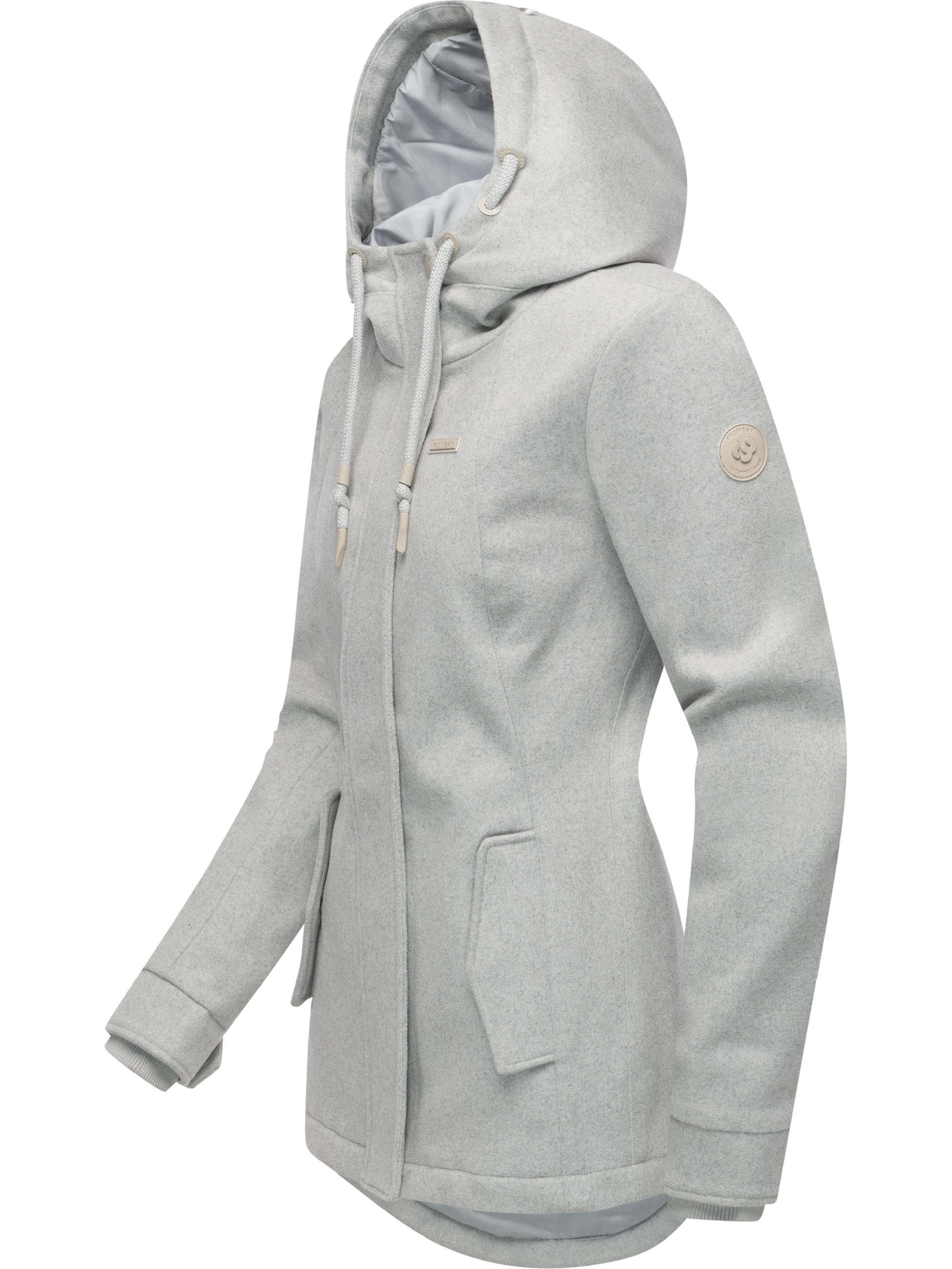 Leichte Winterjacke in Wollfilz-Optik "Monadde Felt YOUMODO" Ash