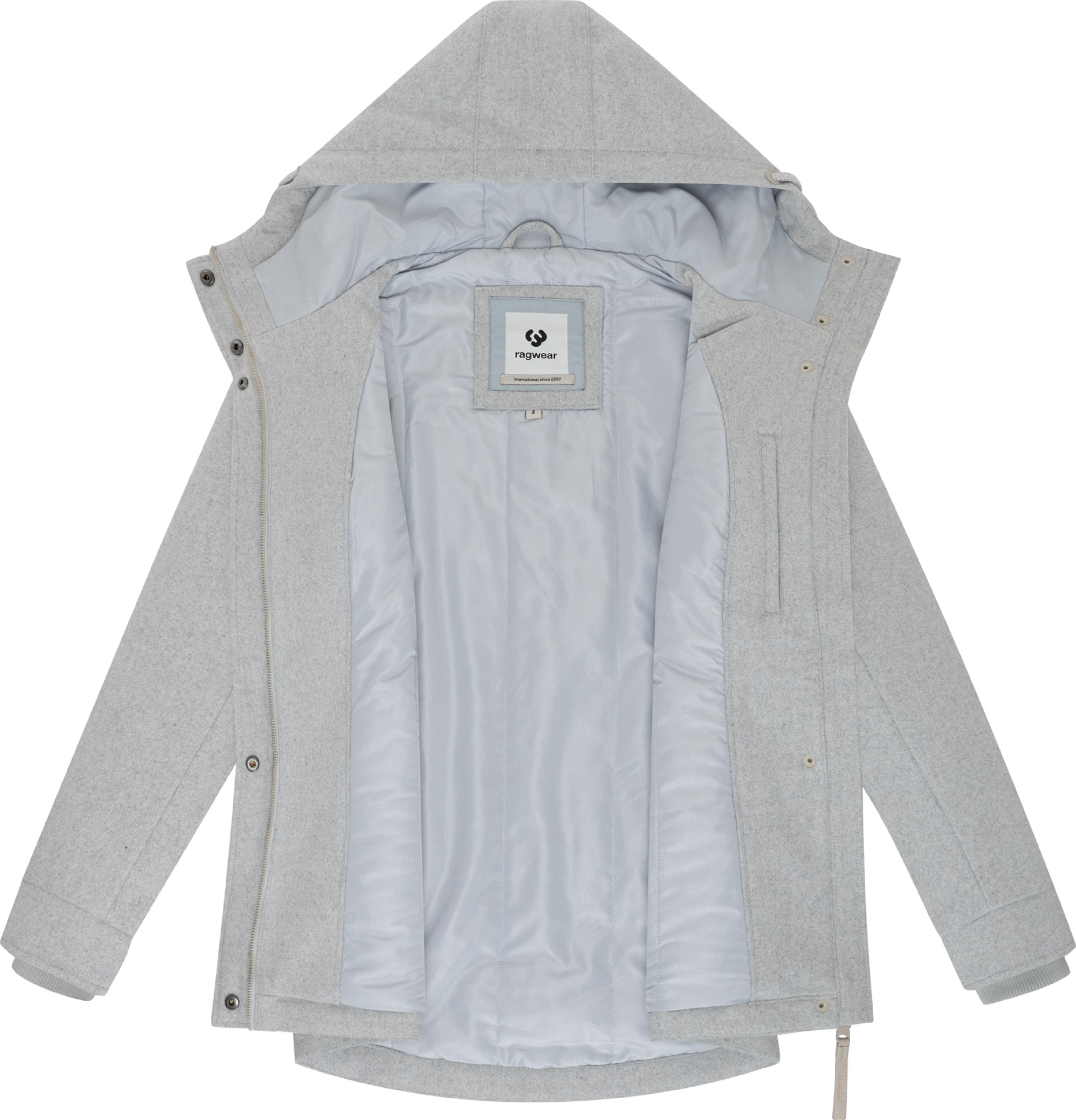 Leichte Winterjacke in Wollfilz-Optik "Monadde Felt YOUMODO" Ash