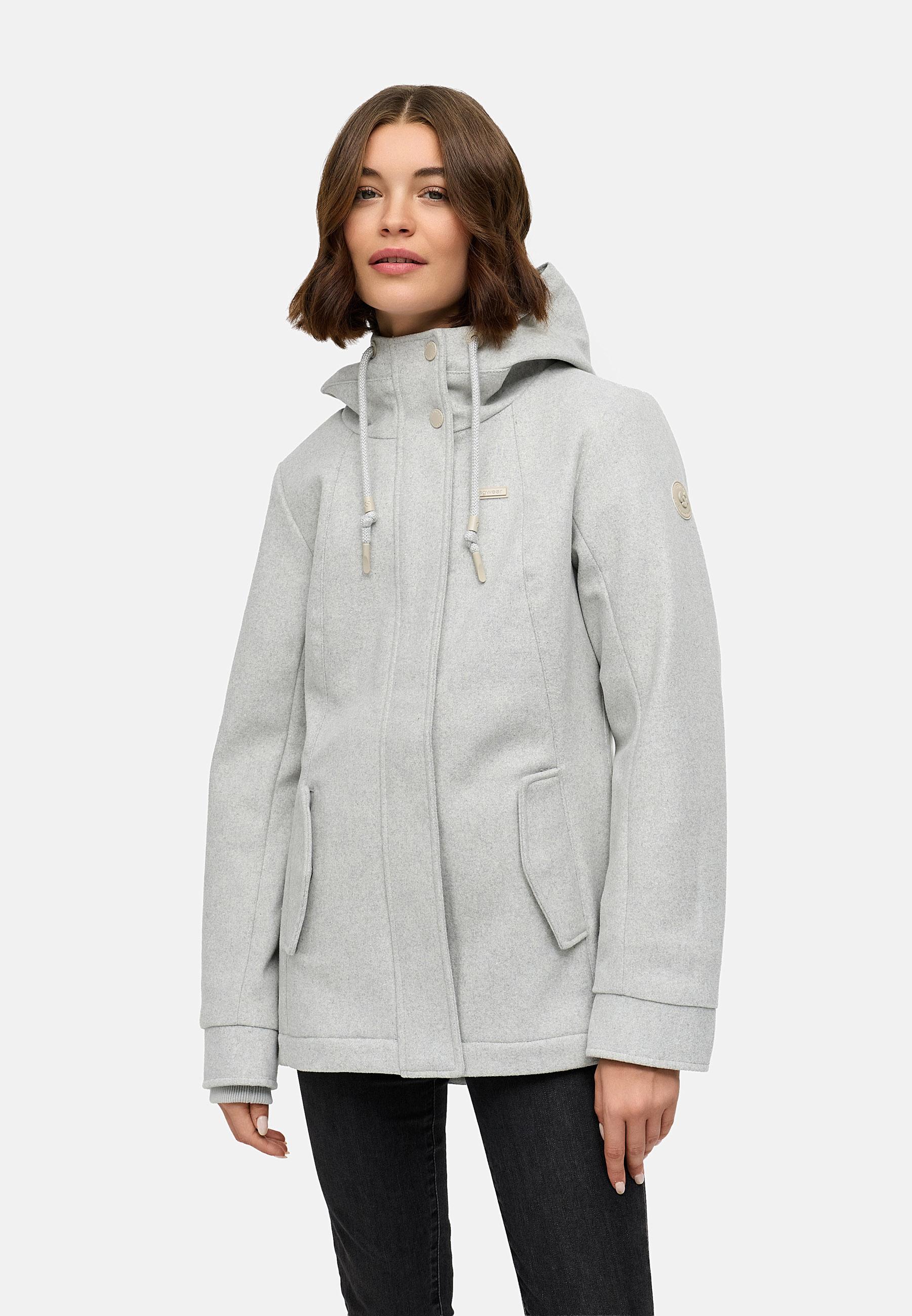Leichte Winterjacke in Wollfilz-Optik "Monadde Felt YOUMODO" Ash