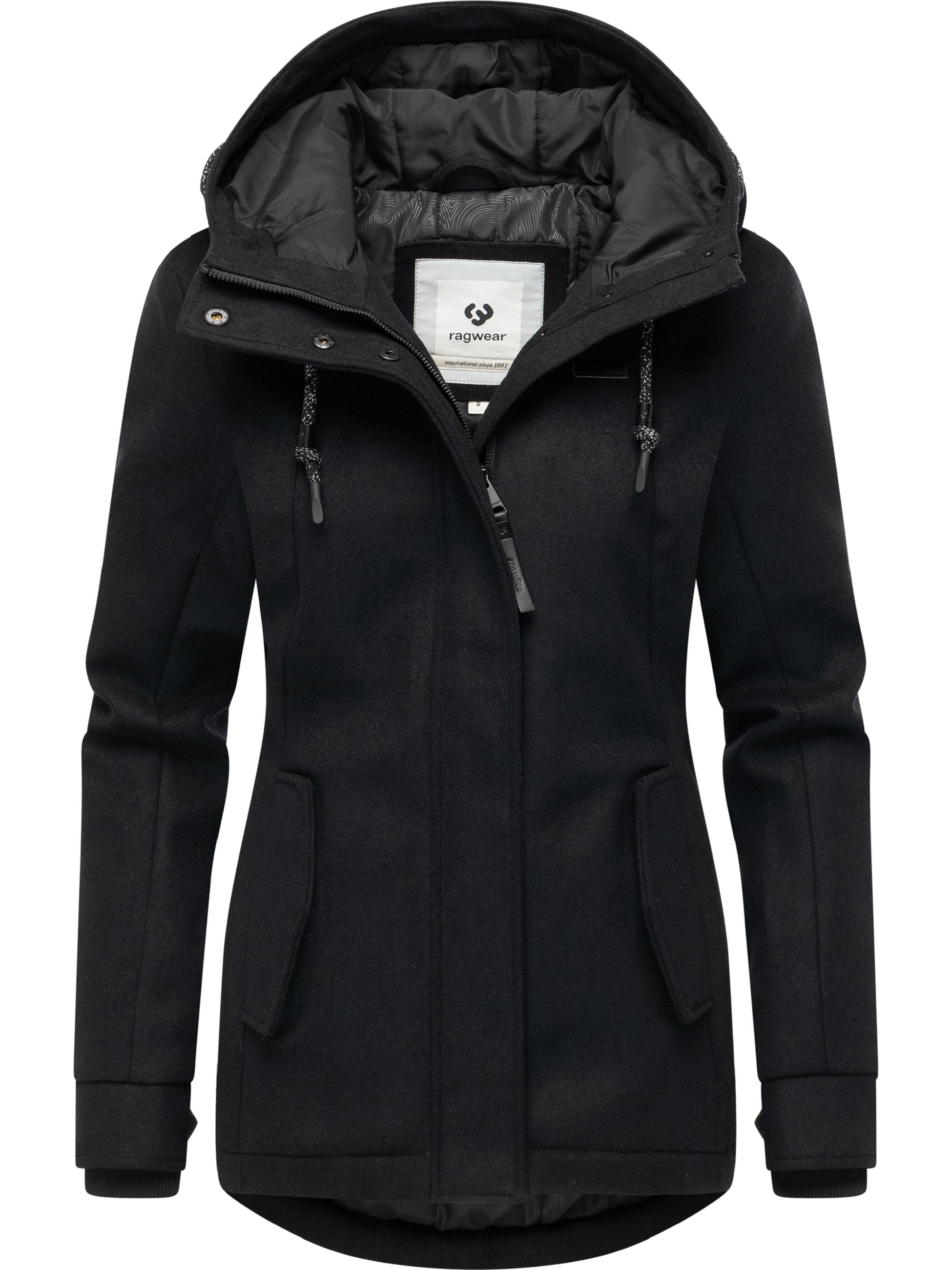 Leichte Winterjacke in Wollfilz-Optik "Monadde Felt YOUMODO" Black
