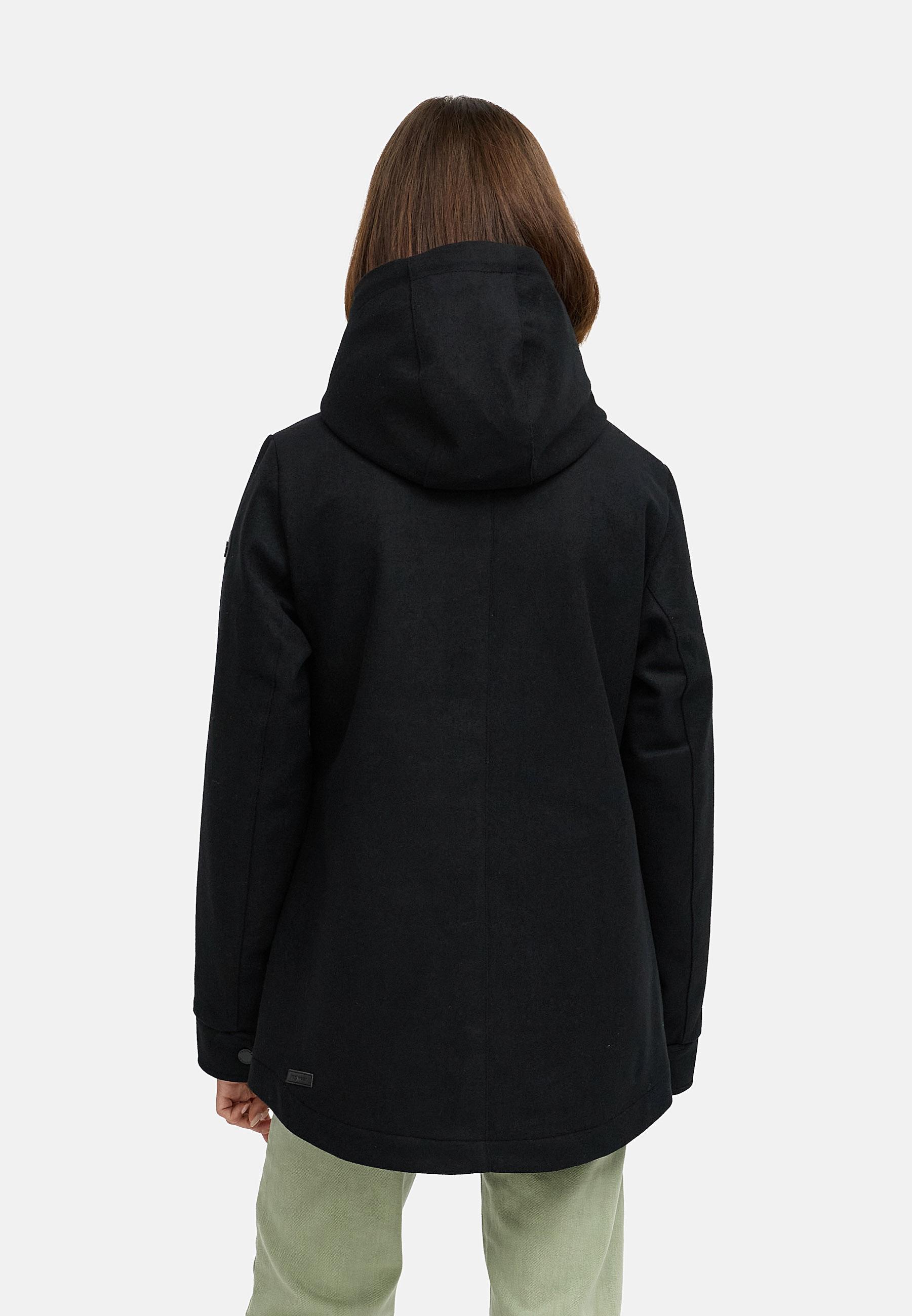 Leichte Winterjacke in Wollfilz-Optik "Monadde Felt YOUMODO" Black