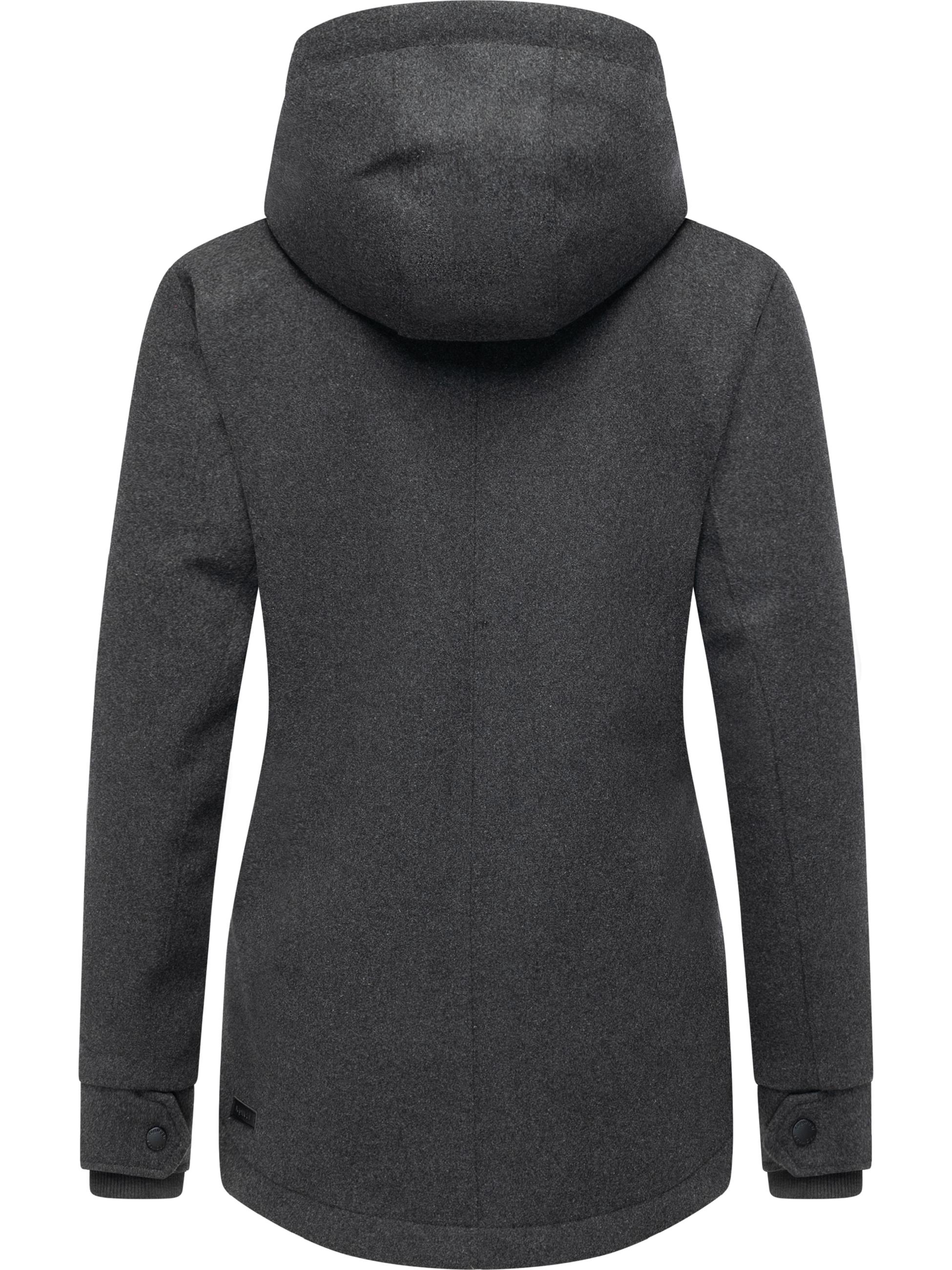 Leichte Winterjacke in Wollfilz-Optik "Monadde Felt YOUMODO" Dark Grey