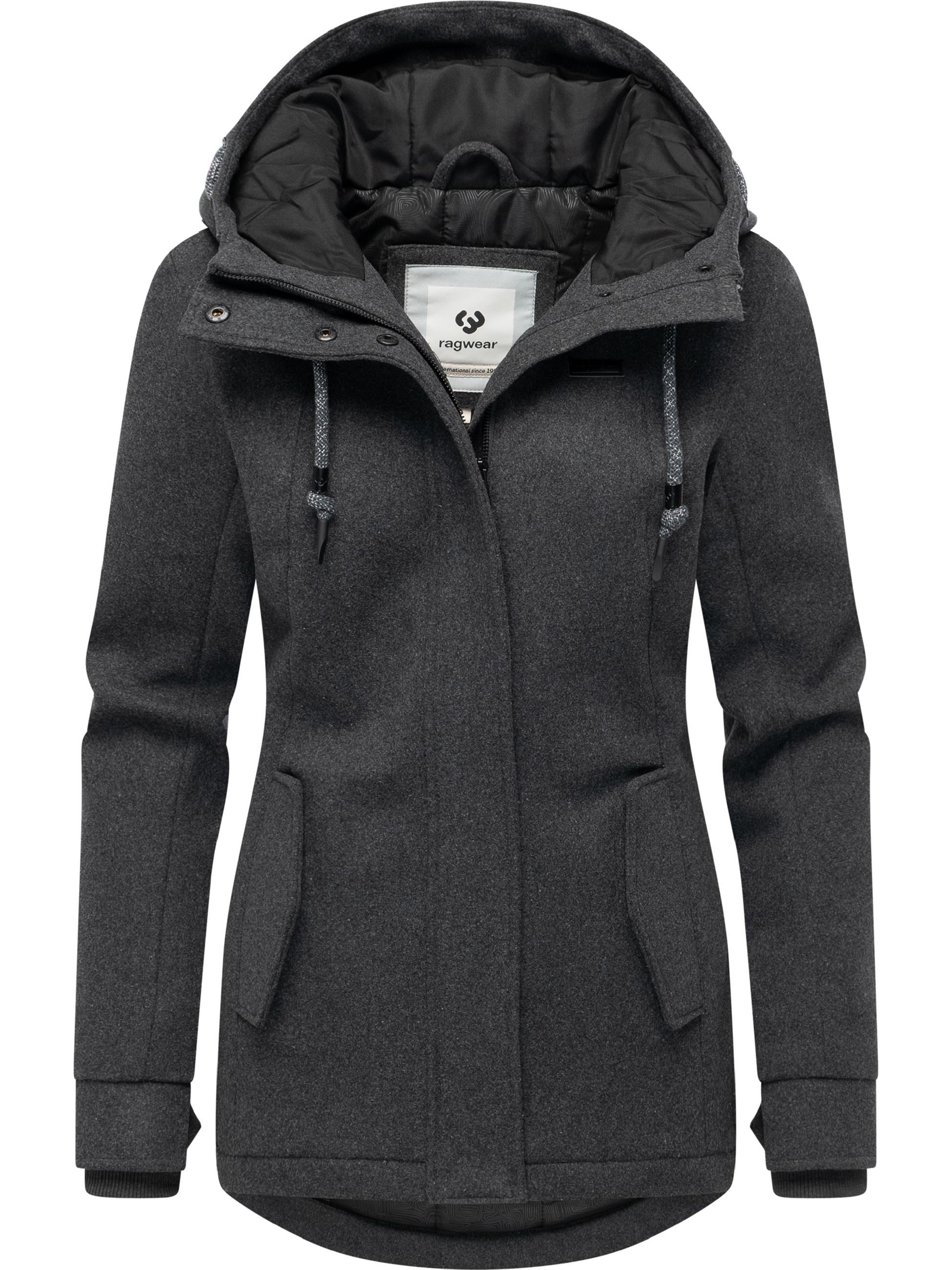 Leichte Winterjacke in Wollfilz-Optik "Monadde Felt YOUMODO" Dark Grey