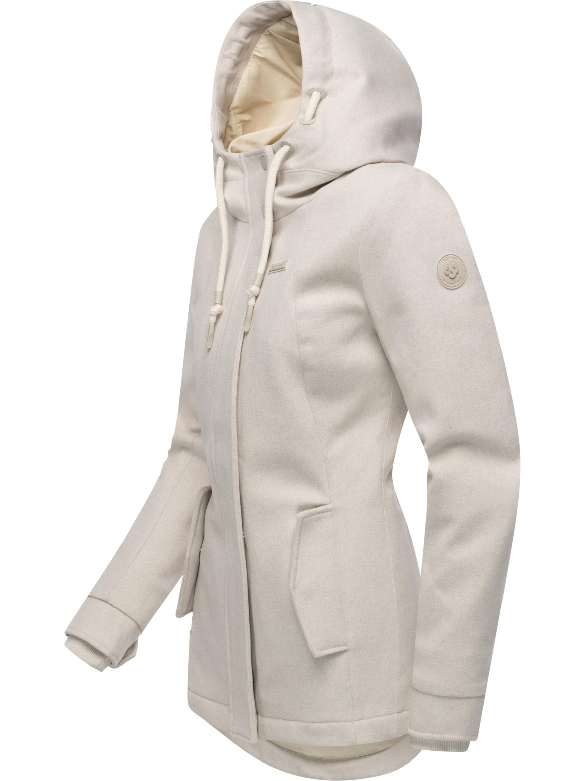 Leichte Winterjacke in Wollfilz-Optik "Monadde Felt YOUMODO" Ecru