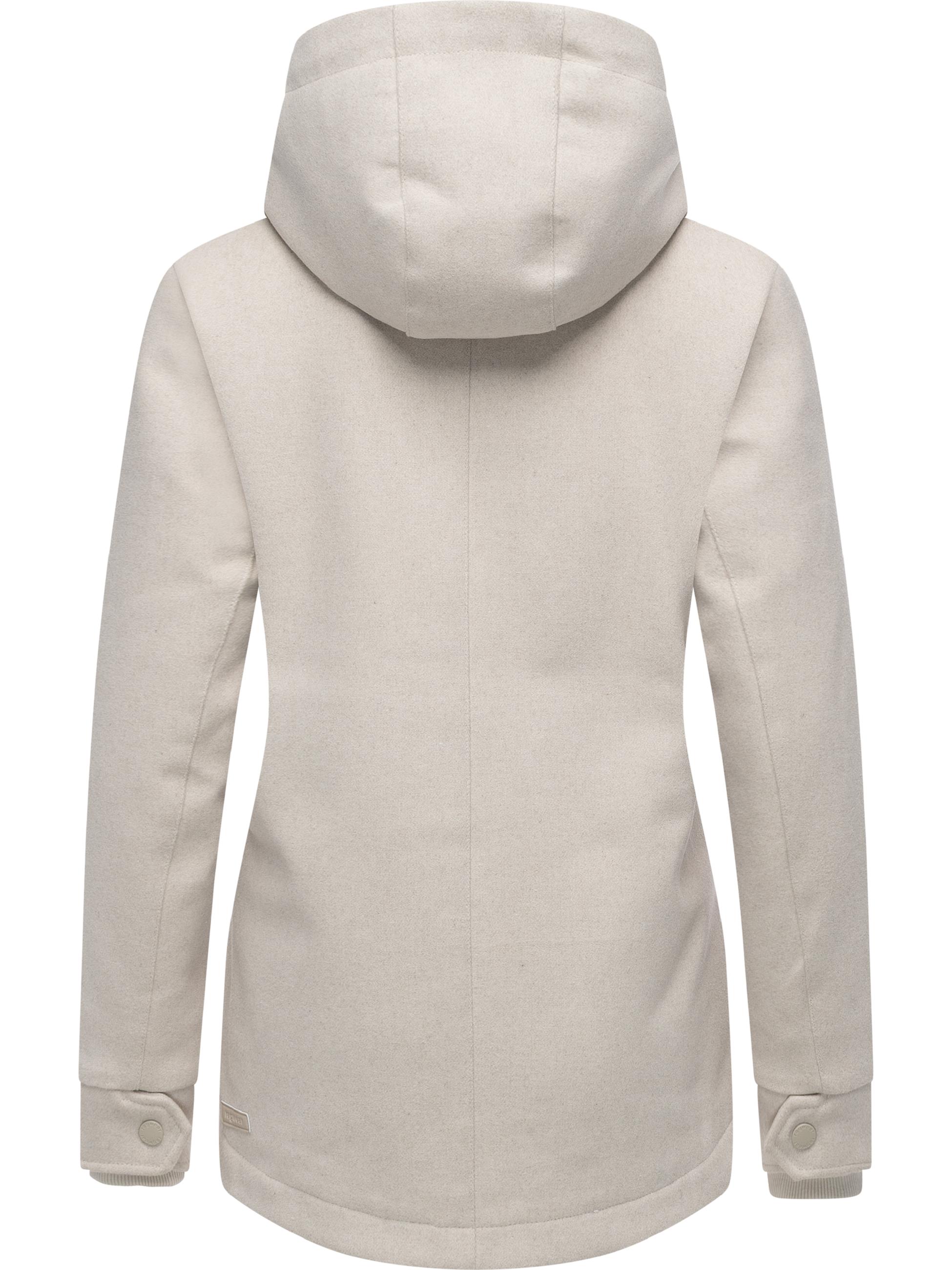 Leichte Winterjacke in Wollfilz-Optik "Monadde Felt YOUMODO" Ecru