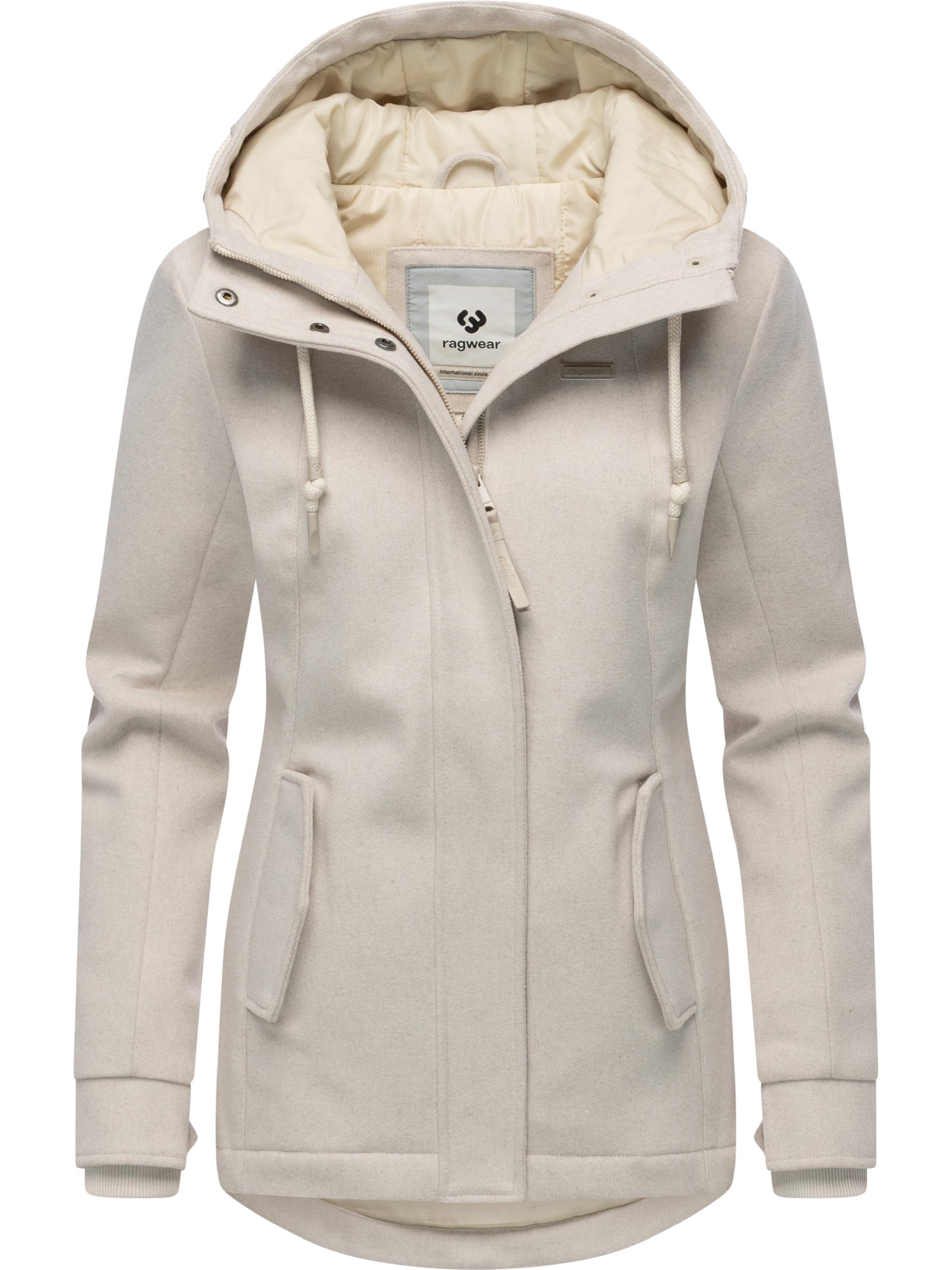 Leichte Winterjacke in Wollfilz-Optik "Monadde Felt YOUMODO" Ecru