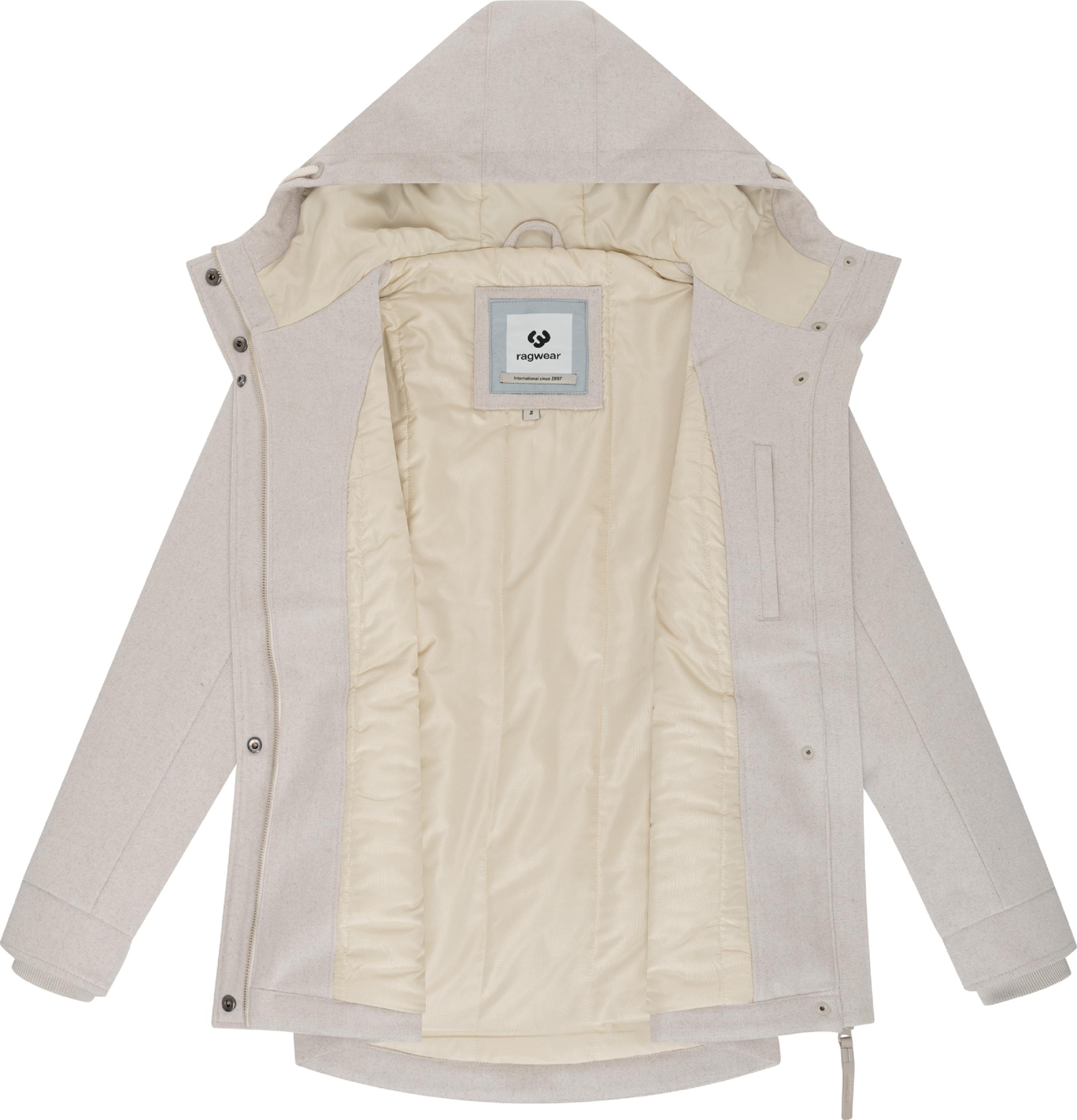 Leichte Winterjacke in Wollfilz-Optik "Monadde Felt YOUMODO" Ecru