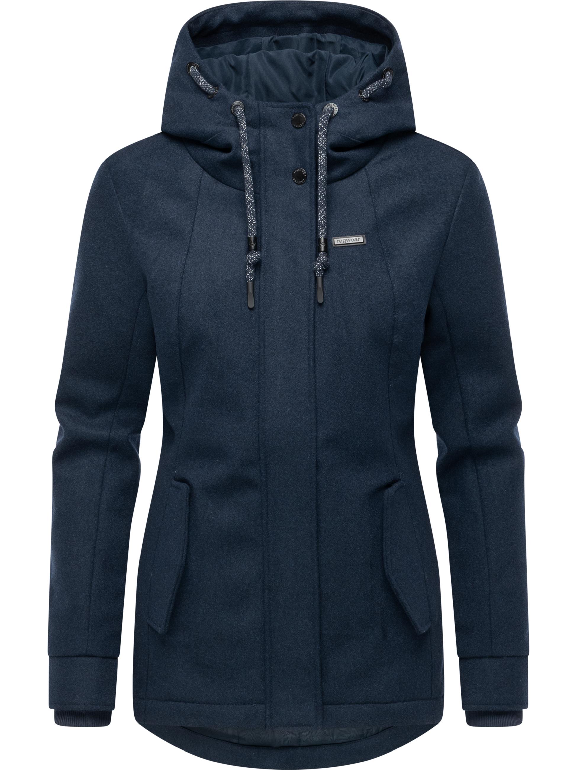 Leichte Winterjacke in Wollfilz-Optik "Monadde Felt YOUMODO" Navy