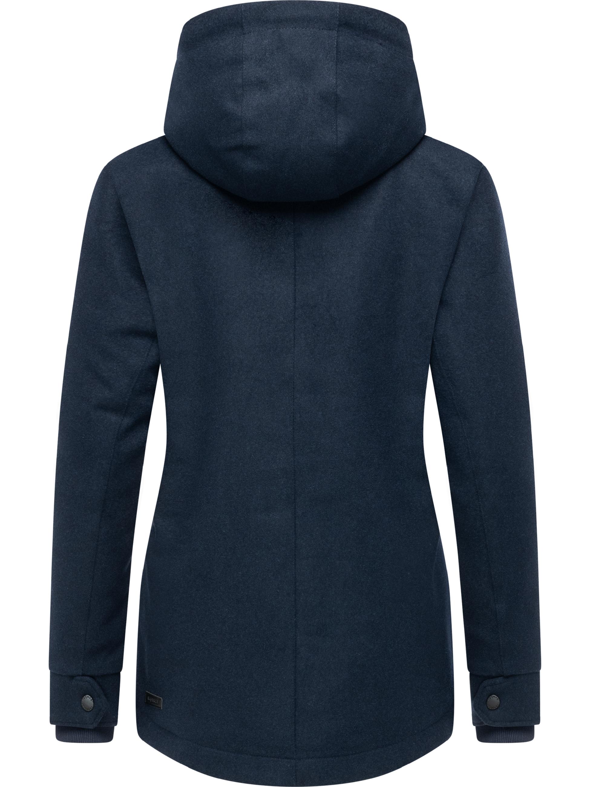 Leichte Winterjacke in Wollfilz-Optik "Monadde Felt YOUMODO" Navy