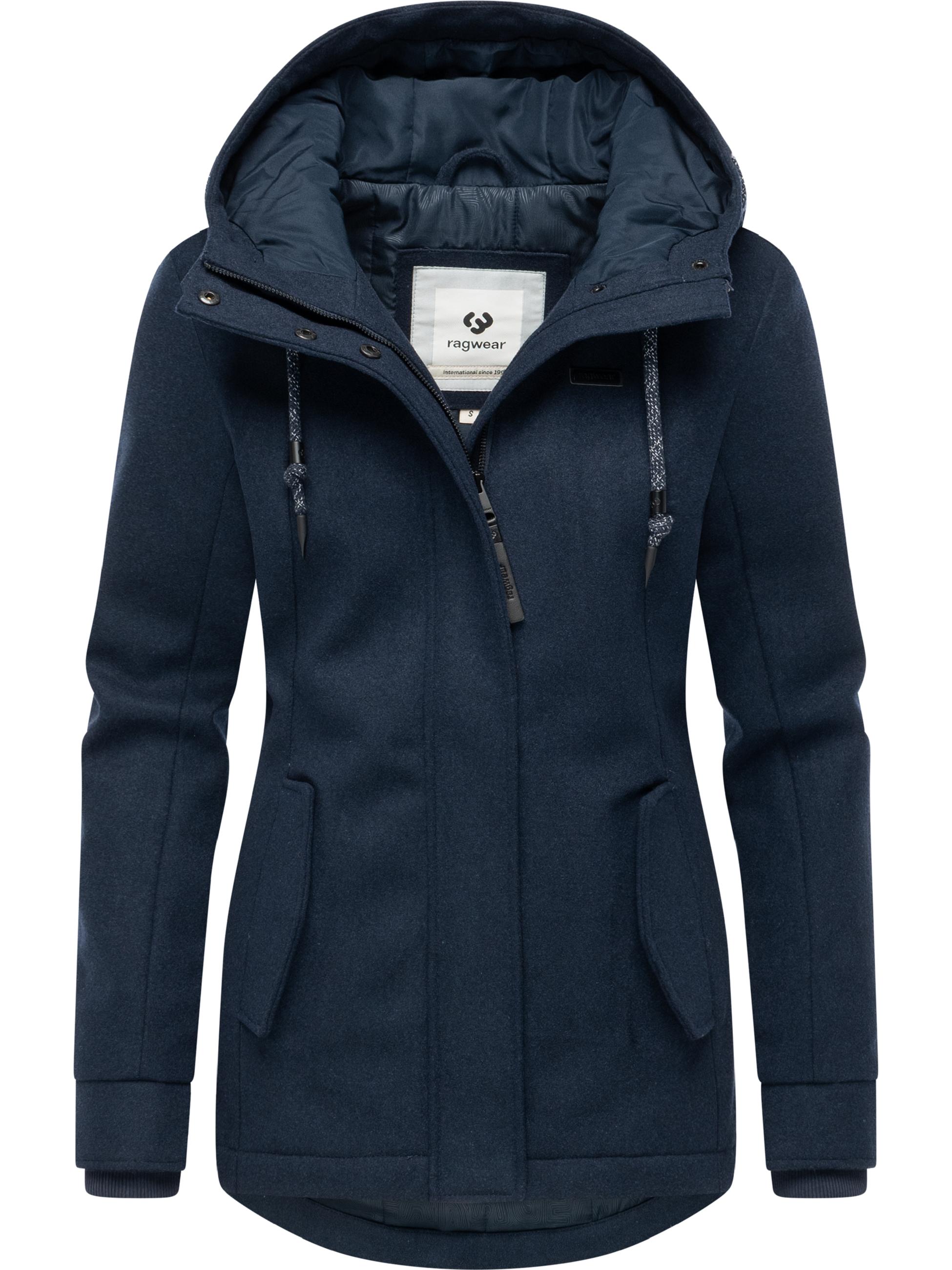 Leichte Winterjacke in Wollfilz-Optik "Monadde Felt YOUMODO" Navy
