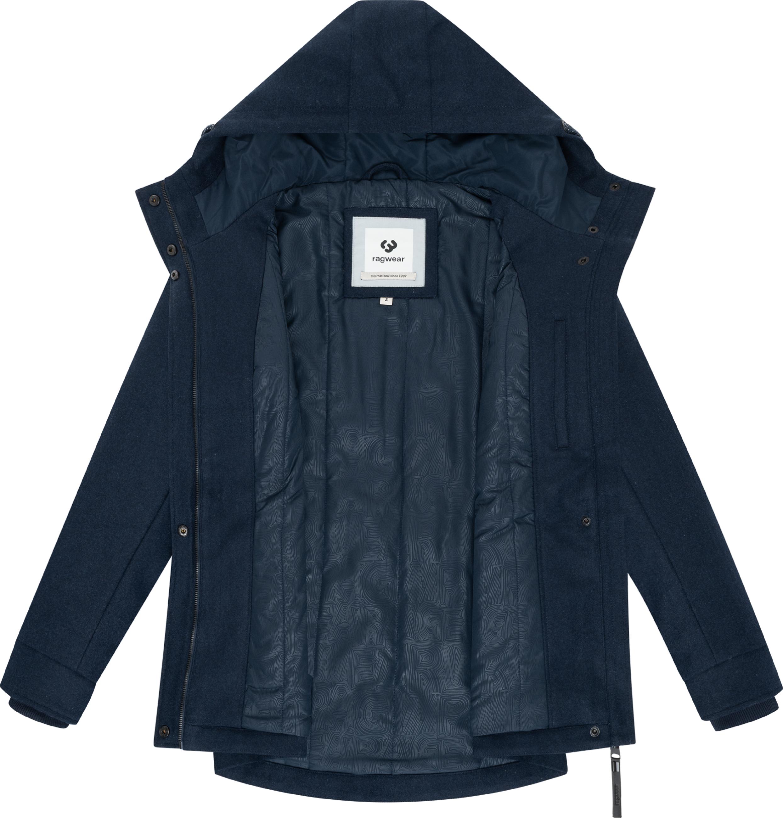 Leichte Winterjacke in Wollfilz-Optik "Monadde Felt YOUMODO" Navy