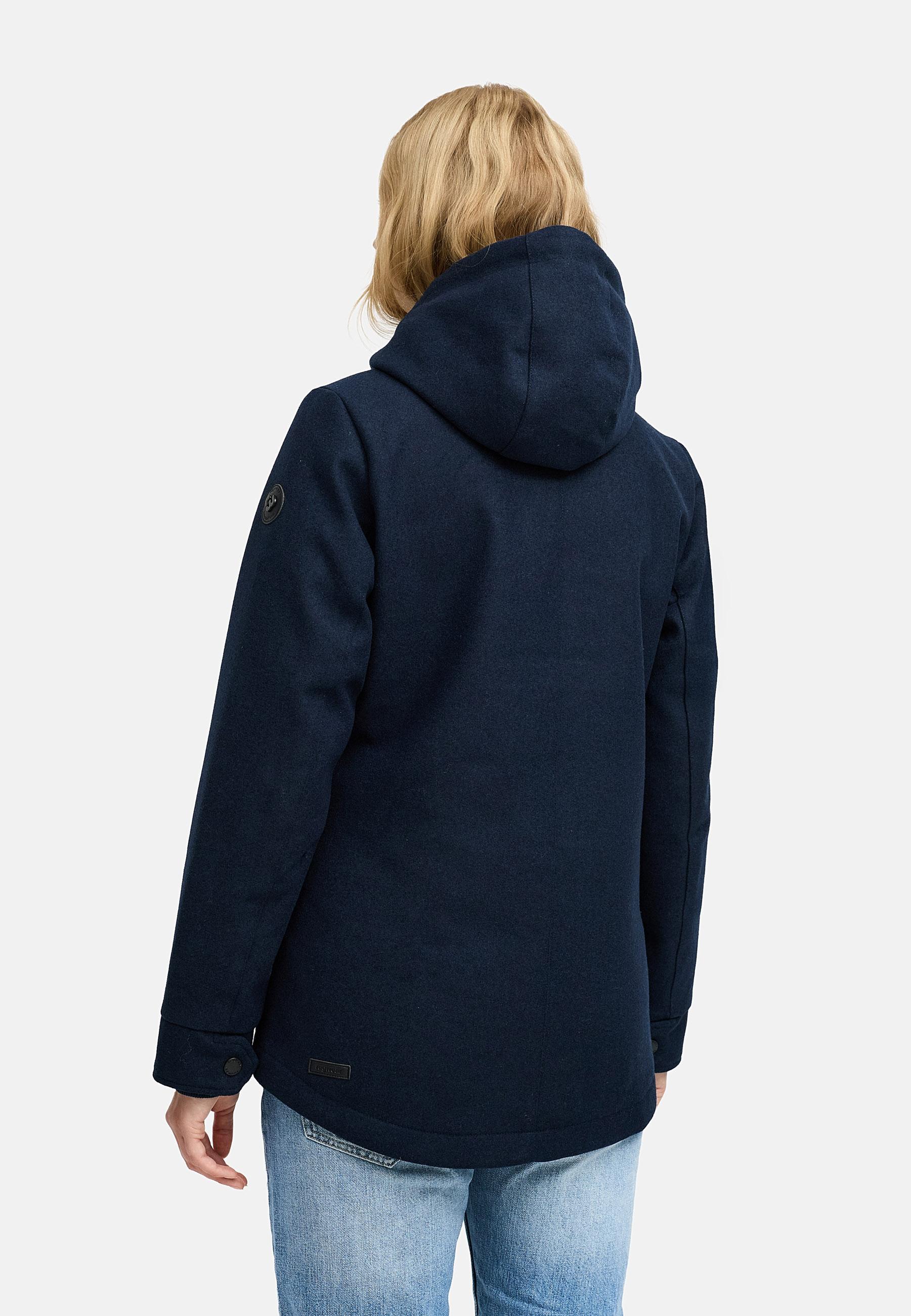 Leichte Winterjacke in Wollfilz-Optik "Monadde Felt YOUMODO" Navy