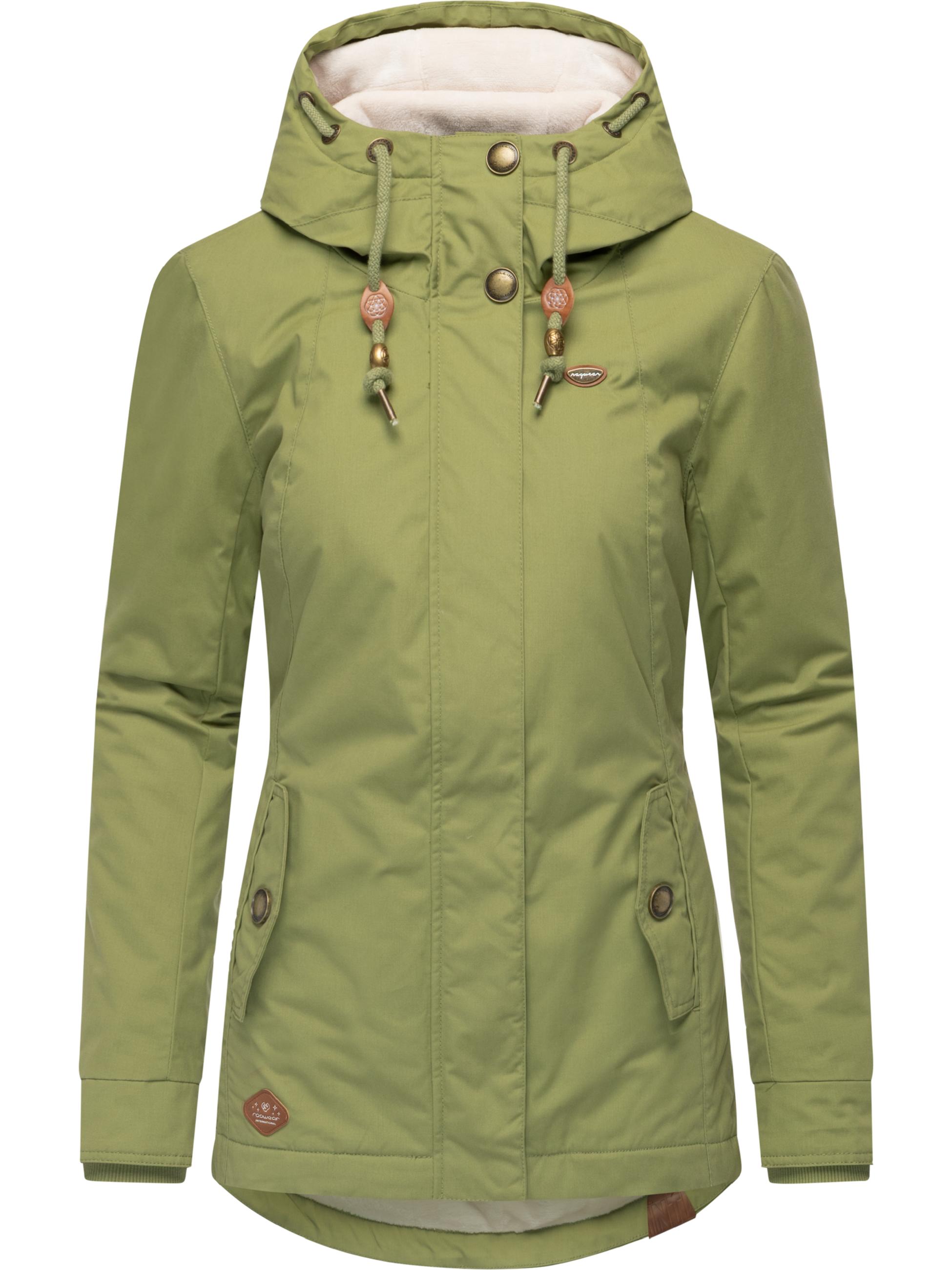 Winterparker mit Kapuze "Monade" Olive Leaf25