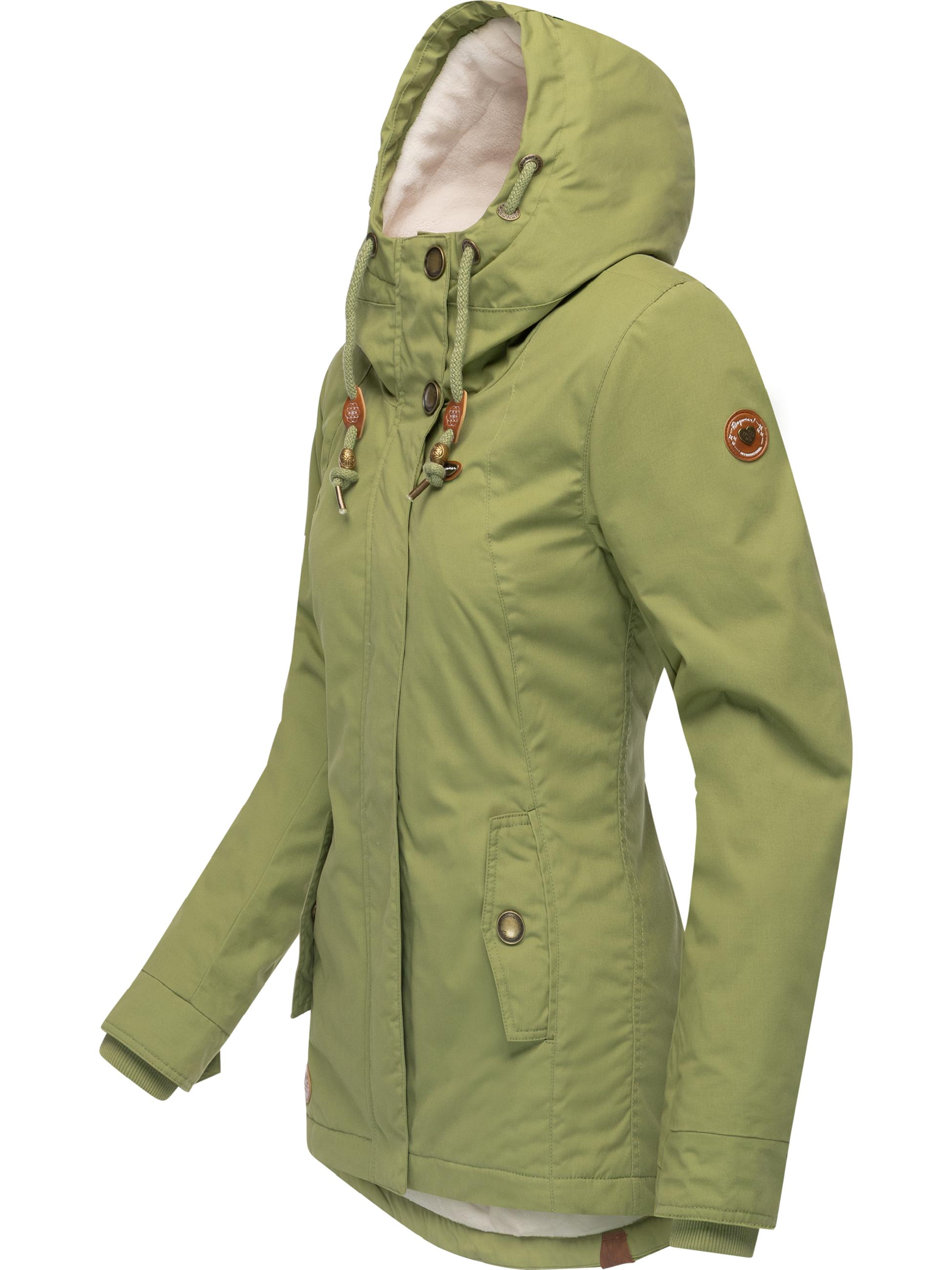 Winterparker mit Kapuze "Monade" Olive Leaf25