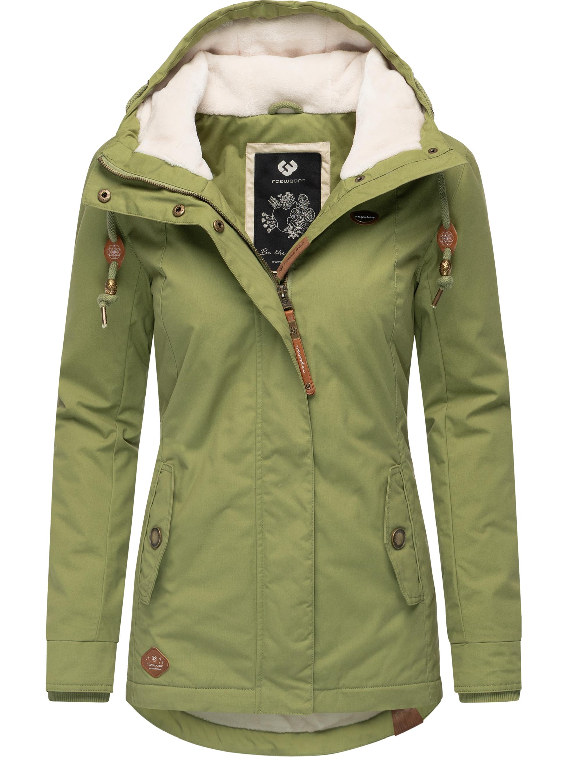 Winterparker mit Kapuze "Monade" Olive Leaf25