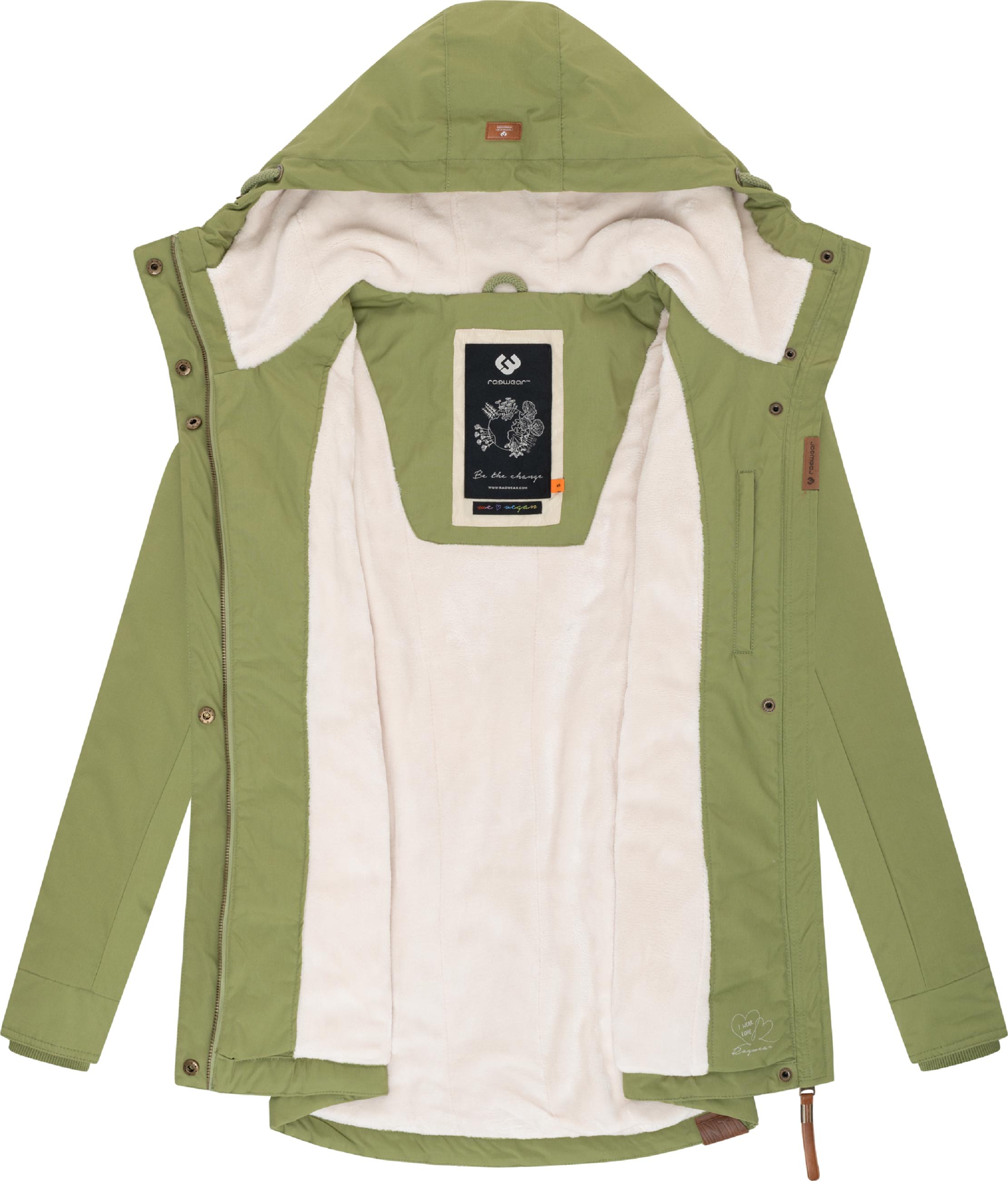 Winterparker mit Kapuze "Monade" Olive Leaf25