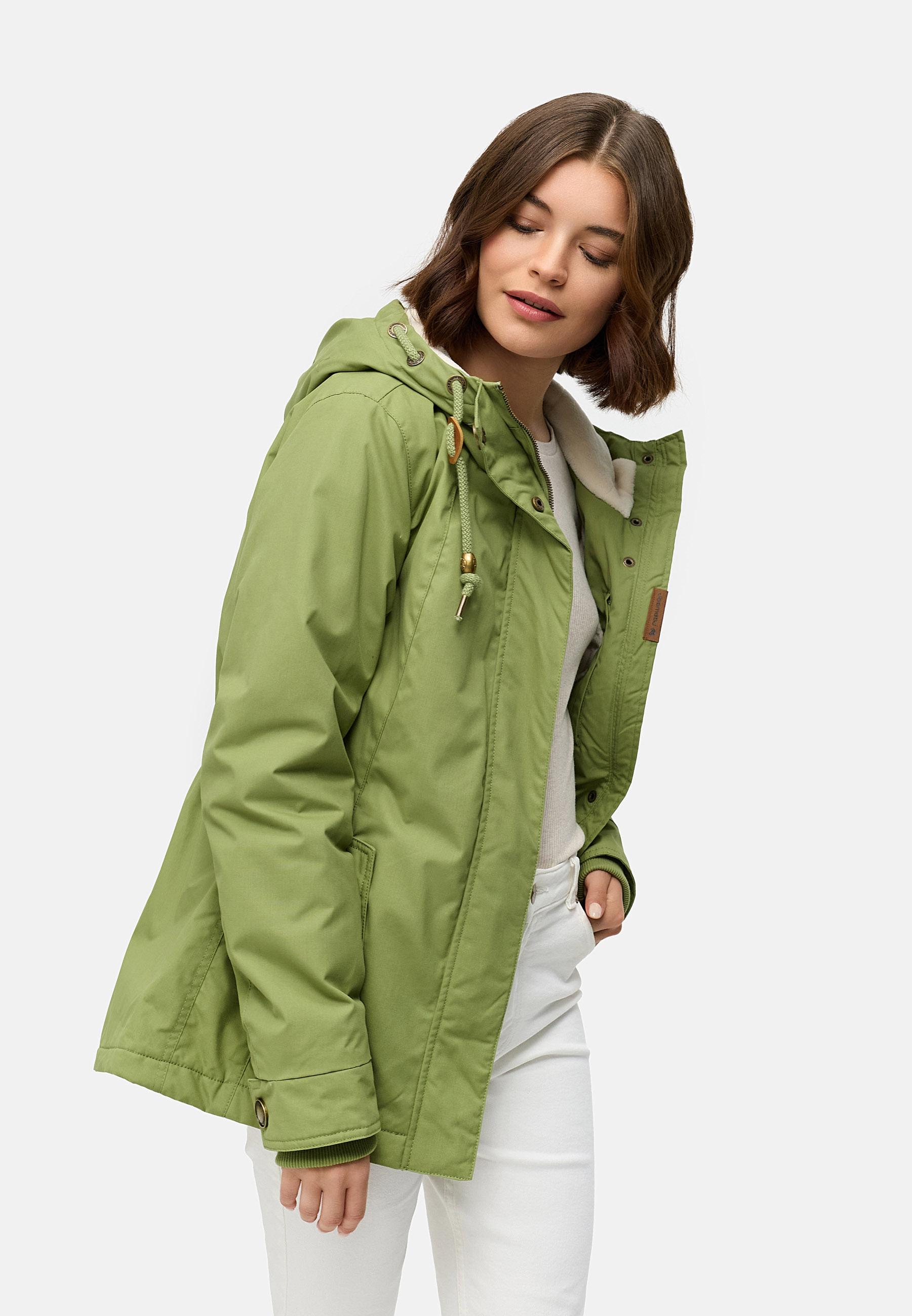 Winterjacke mit Kapuze "Monade" Olive Leaf25