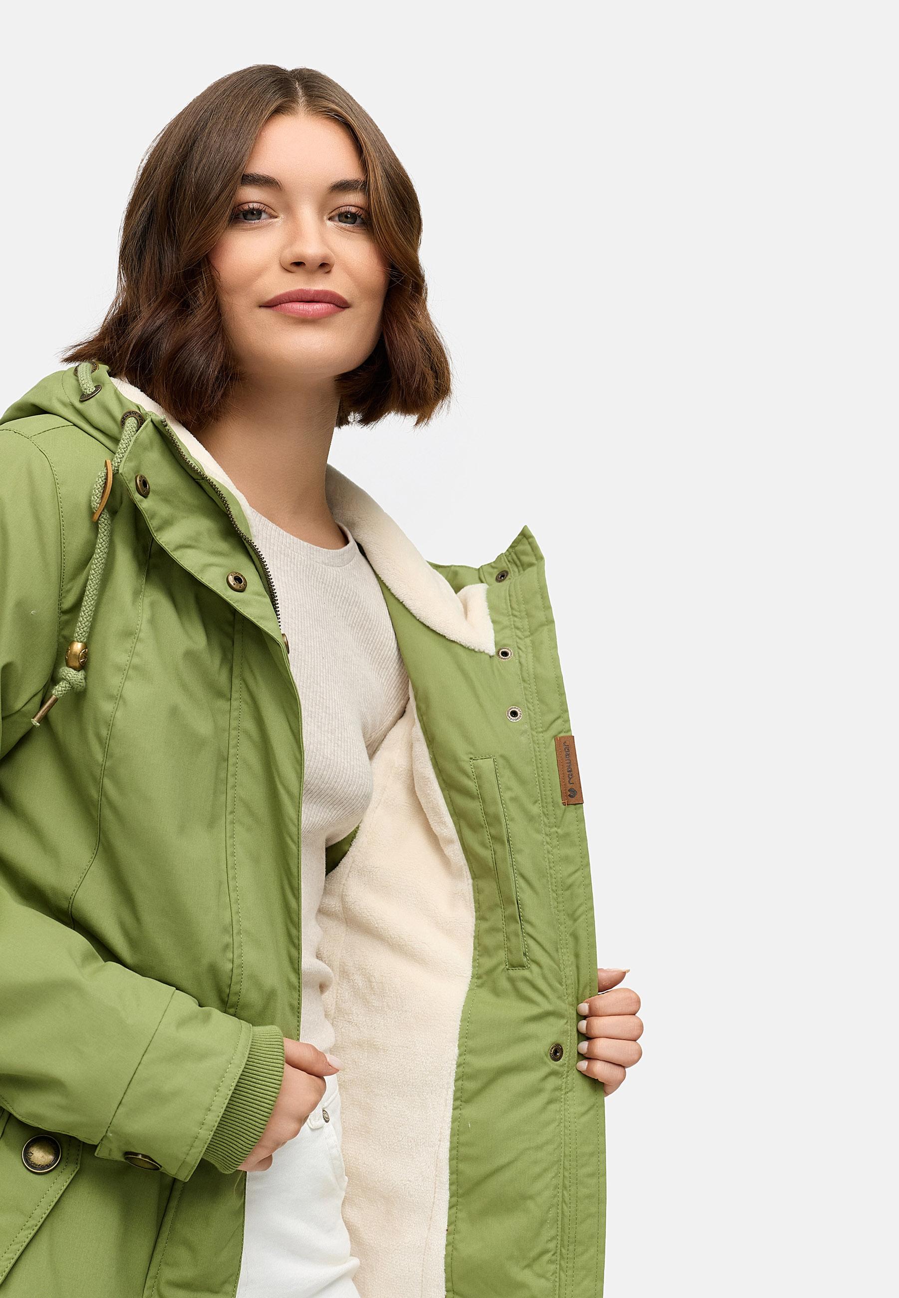 Winterjacke mit Kapuze "Monade" Olive Leaf25