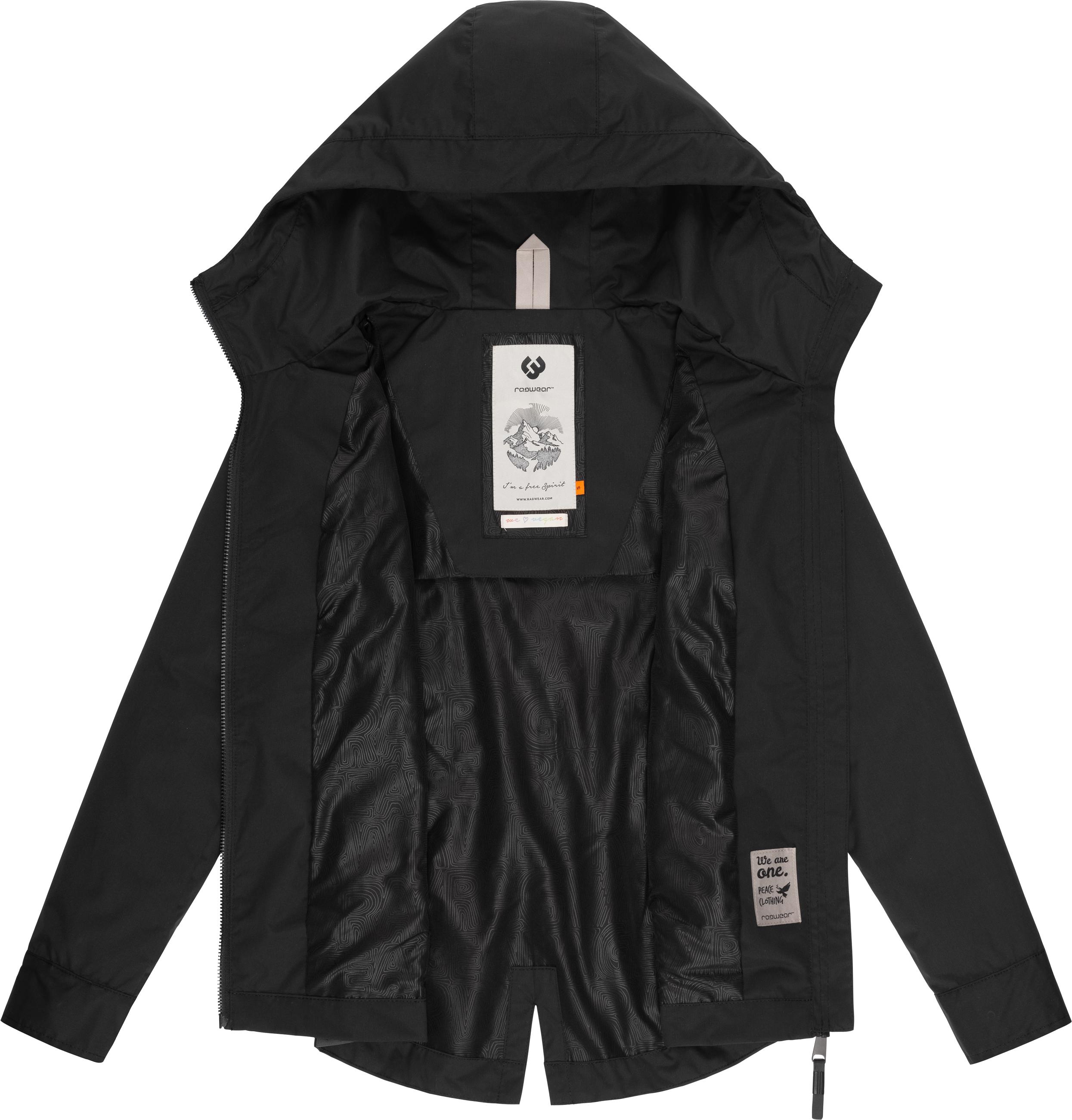 Leichte Übergangsjacke mit Kapuze "Monade Übergang" Black24