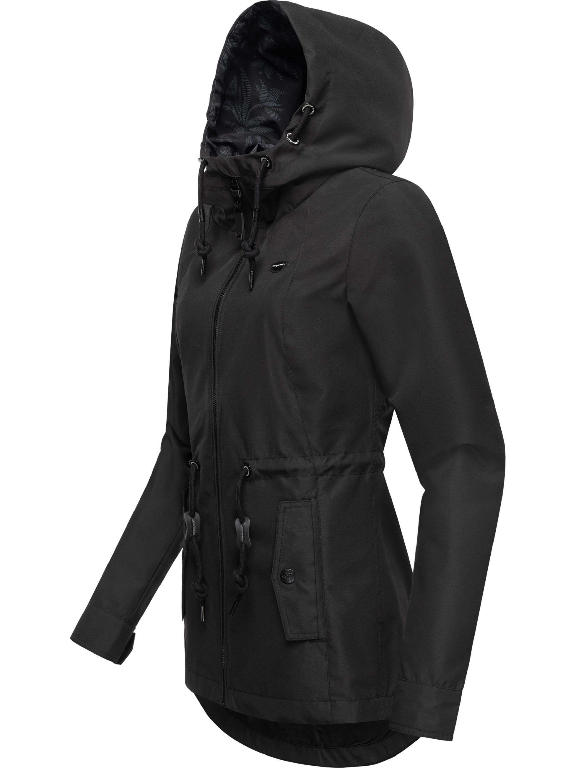 Wasserdichte Übergangsjacke mit Kapuze "Monadis" Black24