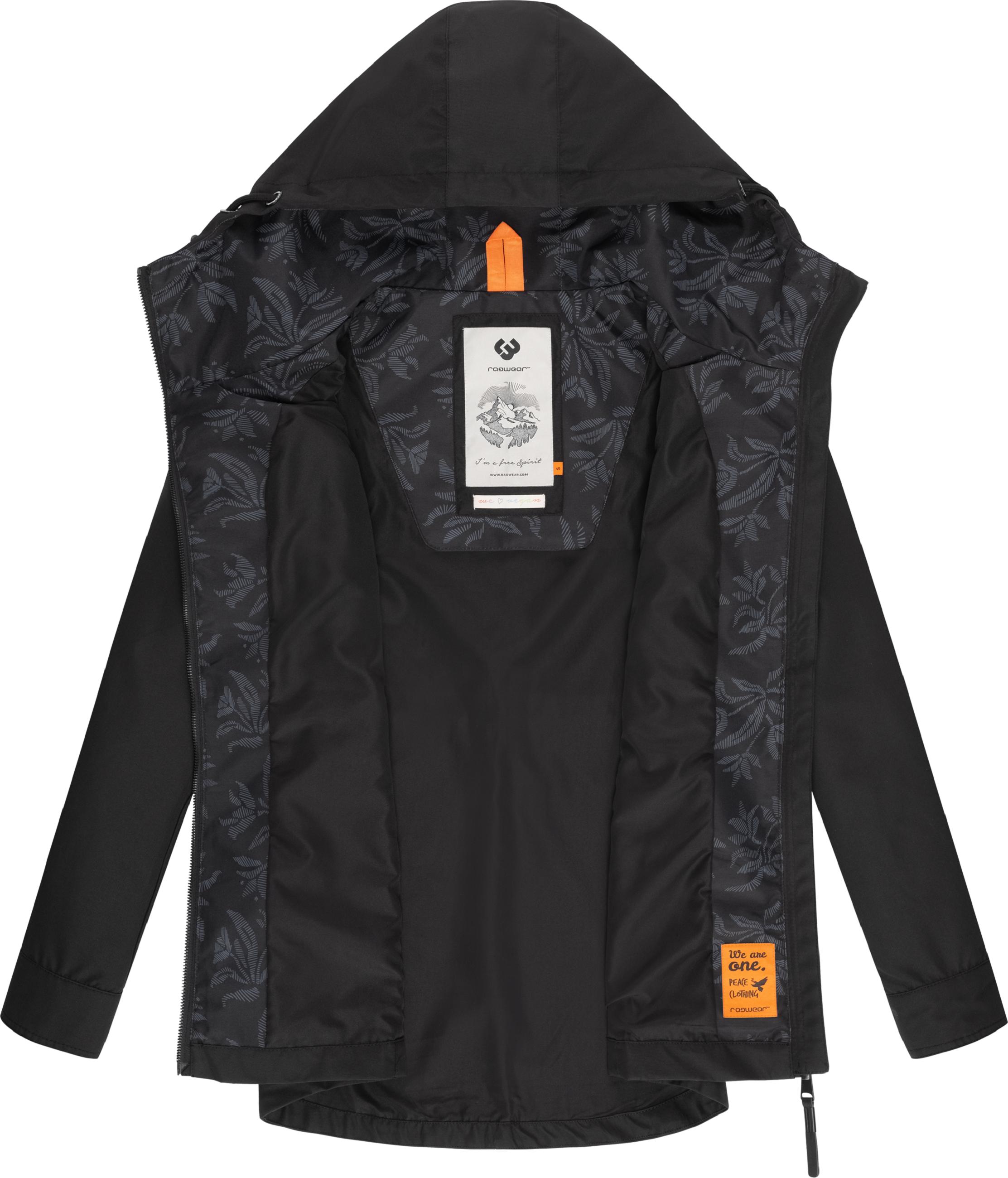 Wasserdichte Übergangsjacke mit Kapuze "Monadis" Black24