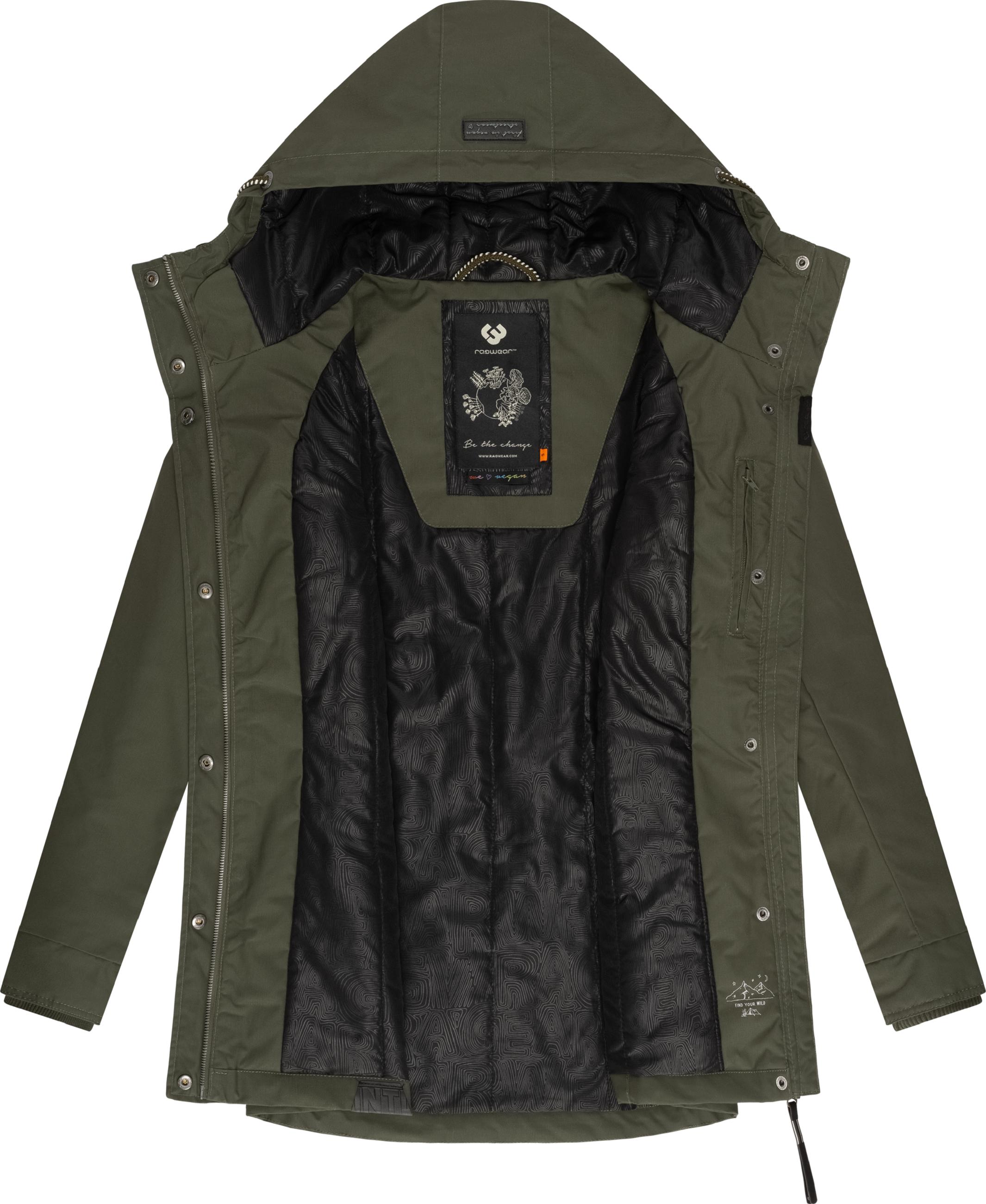 Winterparka mit Kapuze "Monadis Black Label" Dark Olive24