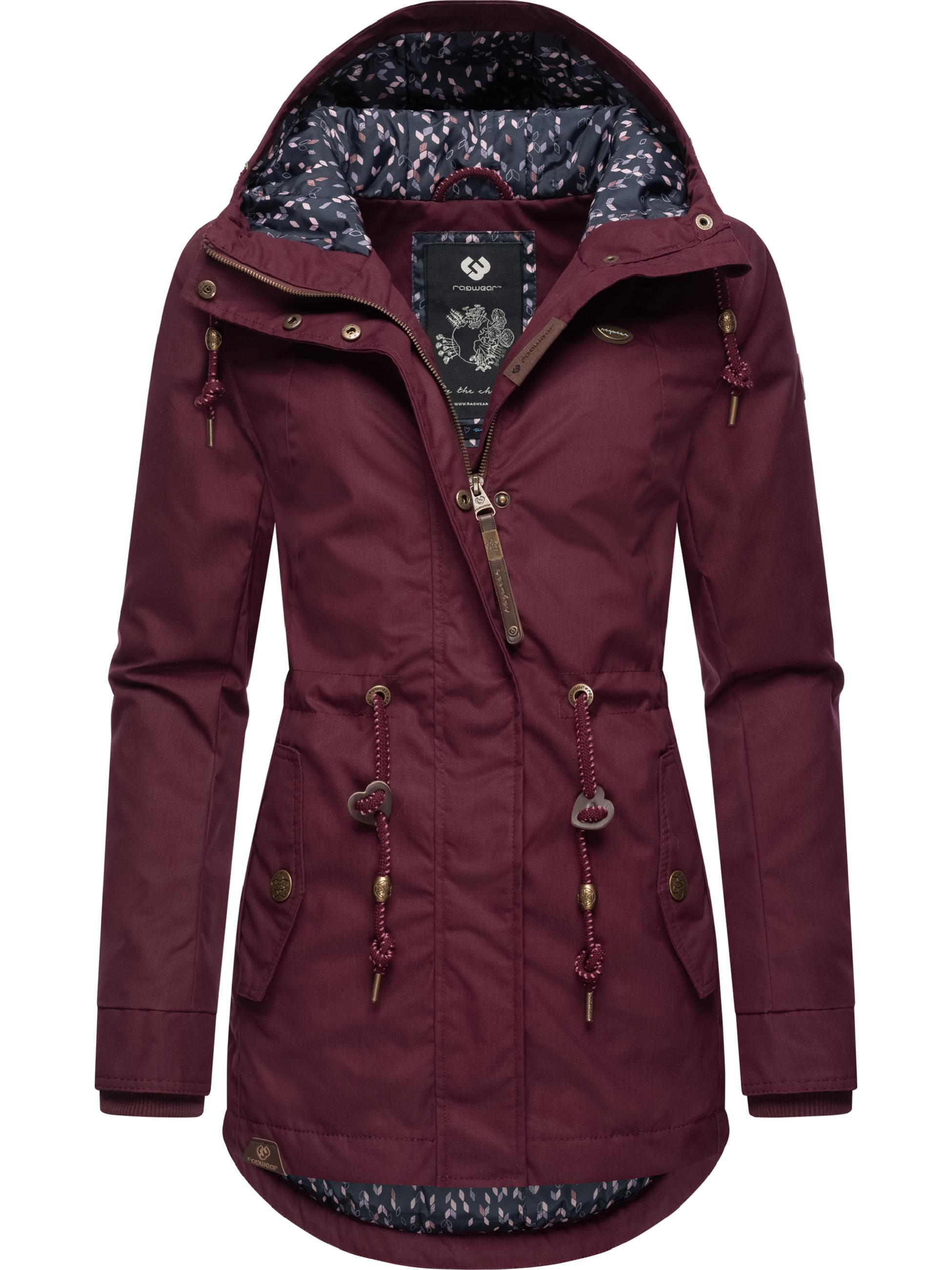 Winterparka mit Kapuze "Monadis Black Label" Wine Red22